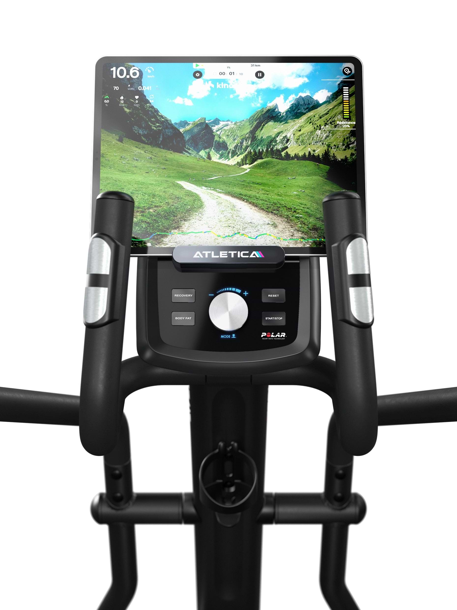 Crosstrainer Crossfold: großes LCD Display, Kinomap Konnektivität