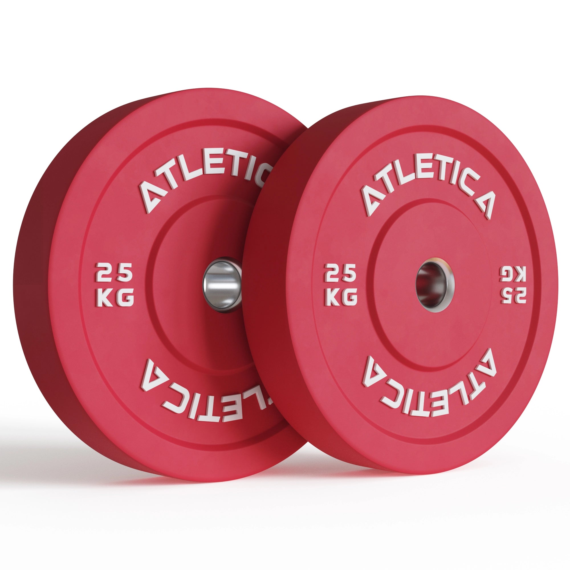 Color Bumper Plates 25kg in rot