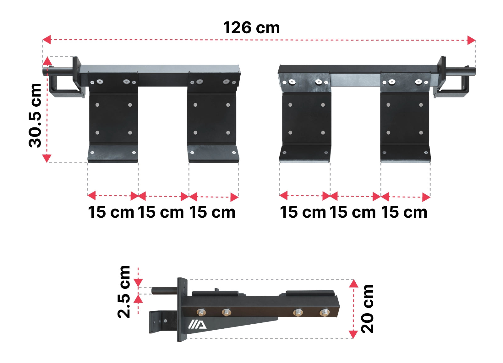 R8 Kurzhantel Rack Dimensionen