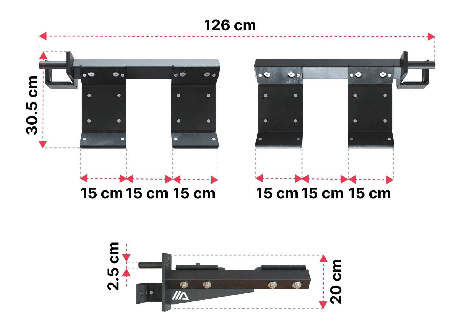 R8 Kurzhantel Rack Dimensionen