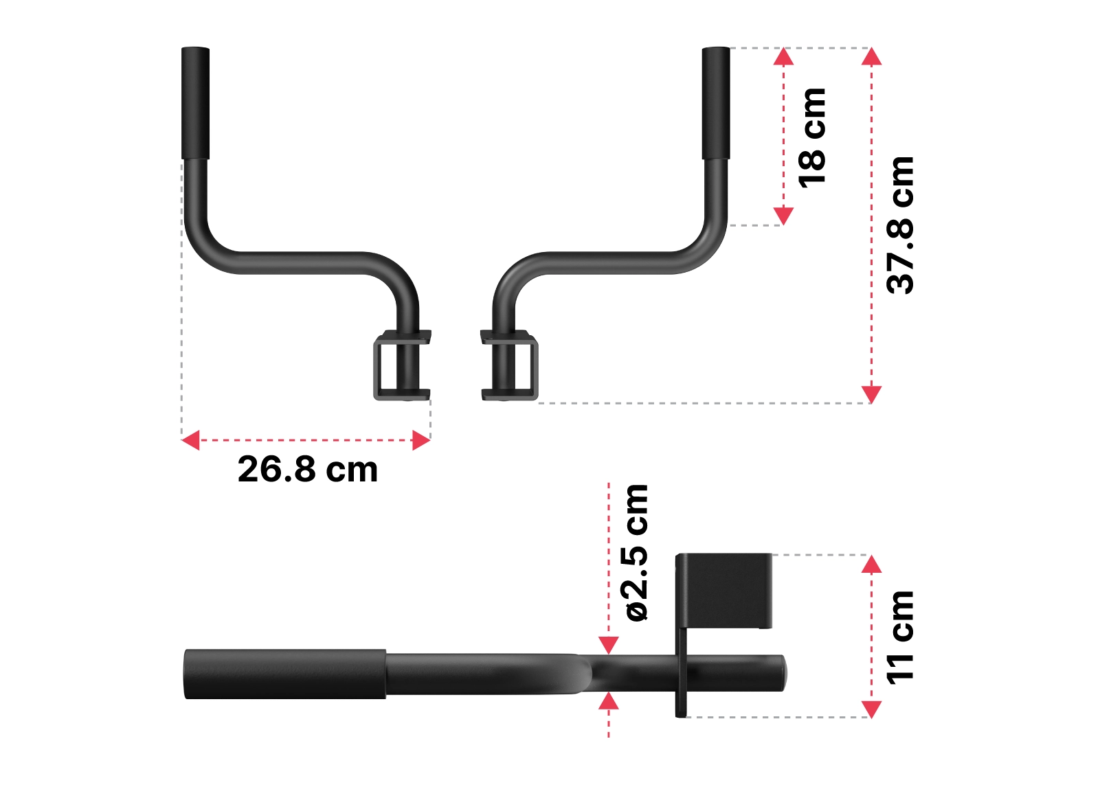 R5 Dip Bar Dimensionen