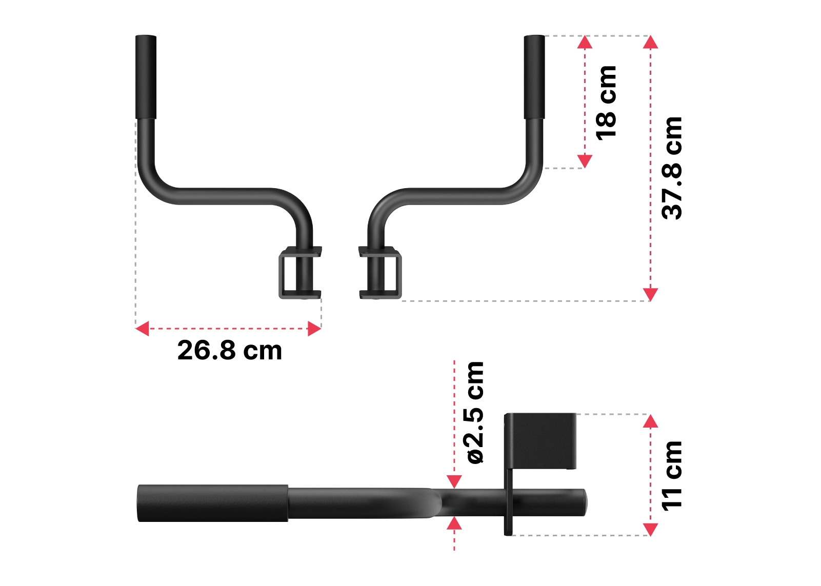 R5 Dip Bar Dimensionen