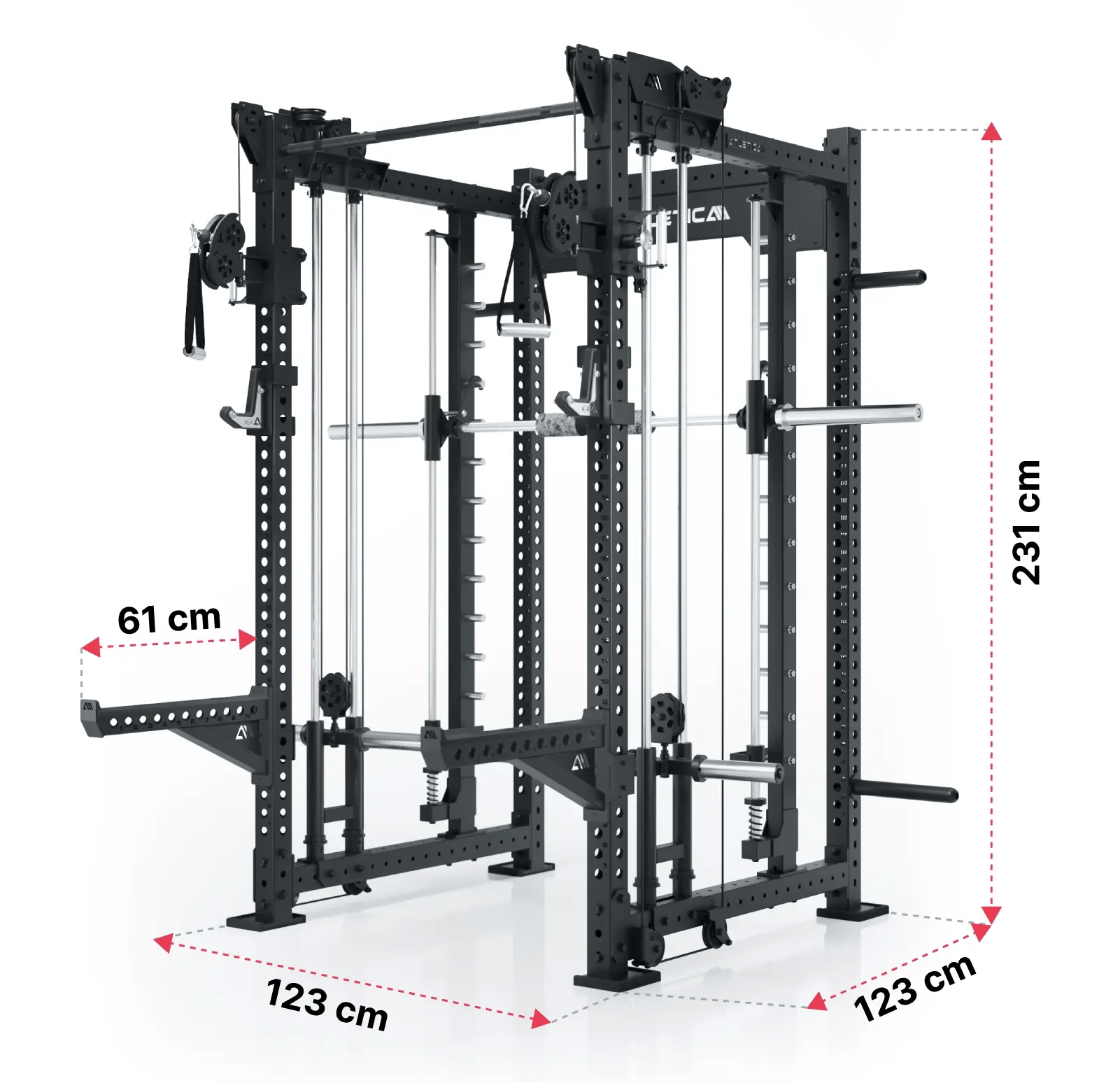 R8 Bradley Power Rack Plate Loaded Combat Dimensionen