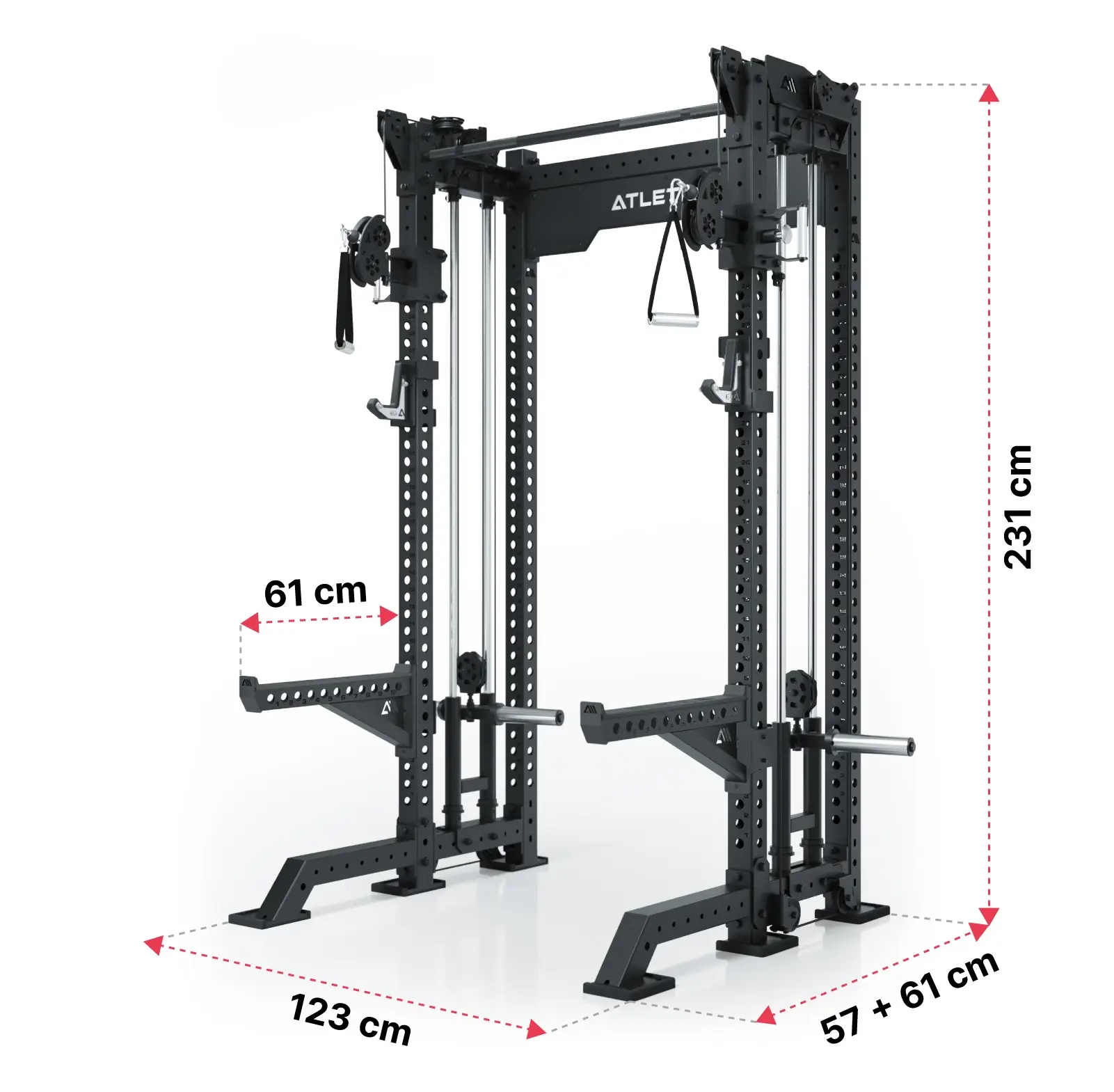 Power Rack R8 Bradley Plate Loaded Kurz Dimensionen