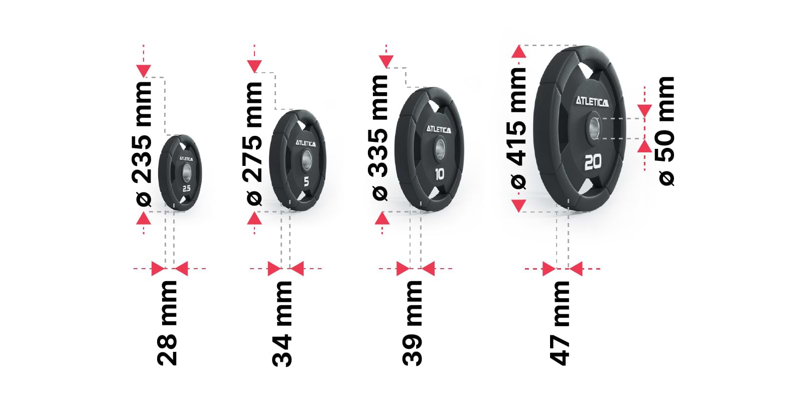 4H Gripper Plates 75kg Set: Dimensionen