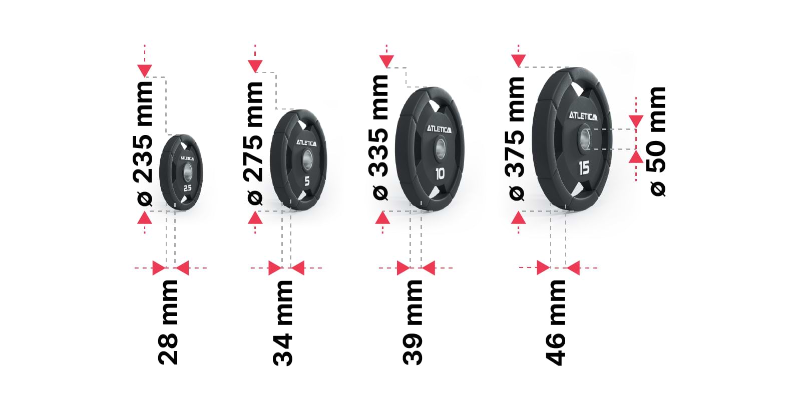 4H Gripper Plates 95kg Set: Dimensionen