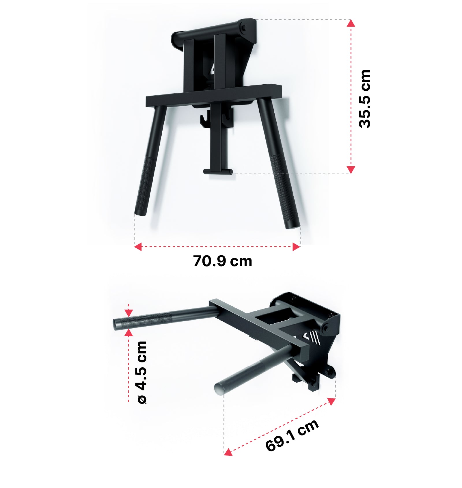 klappbare Dip Station Dimensionen