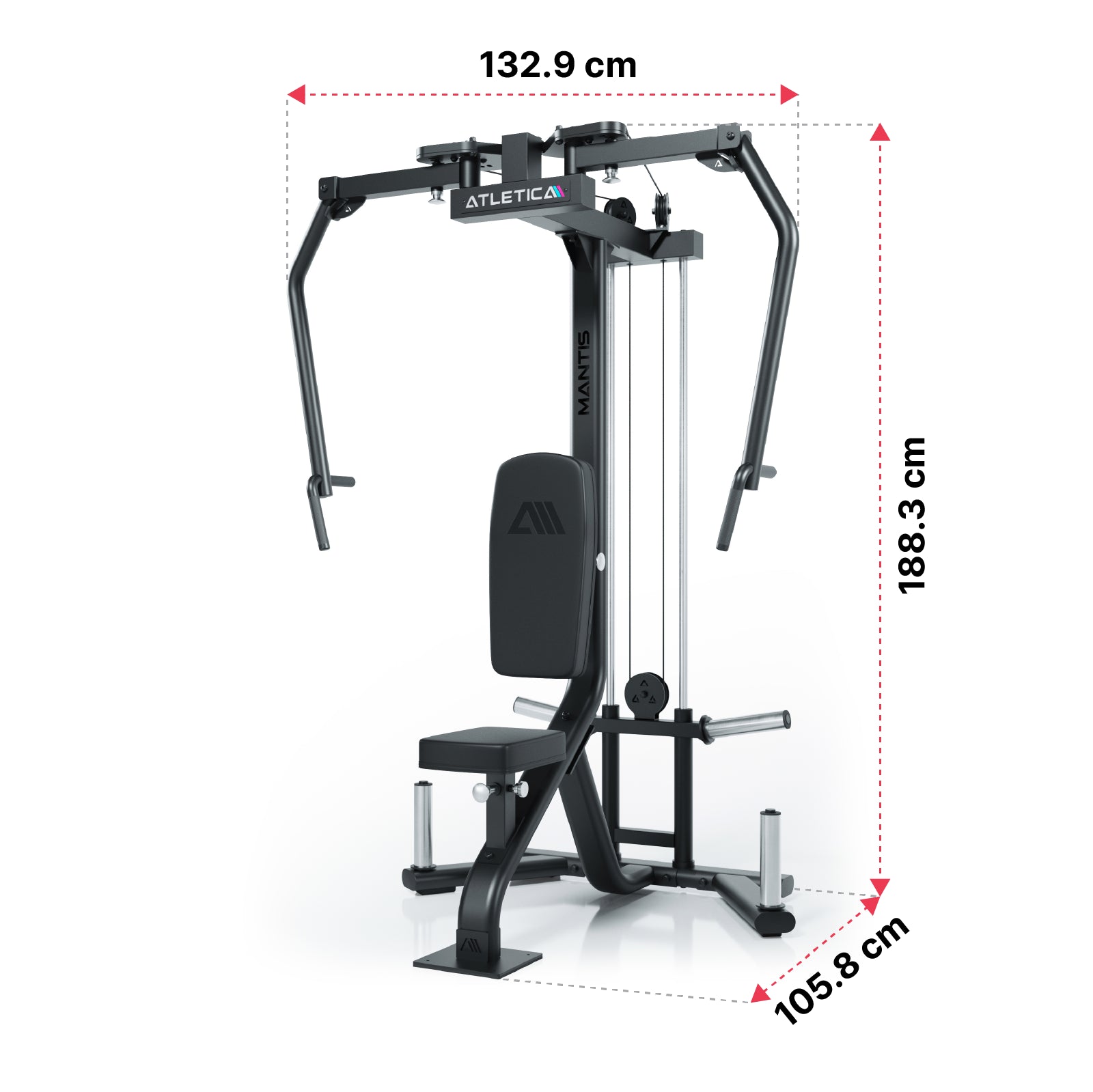 Mantis Butterfly Reverse Combo Plate Loaded: Dimensionen
