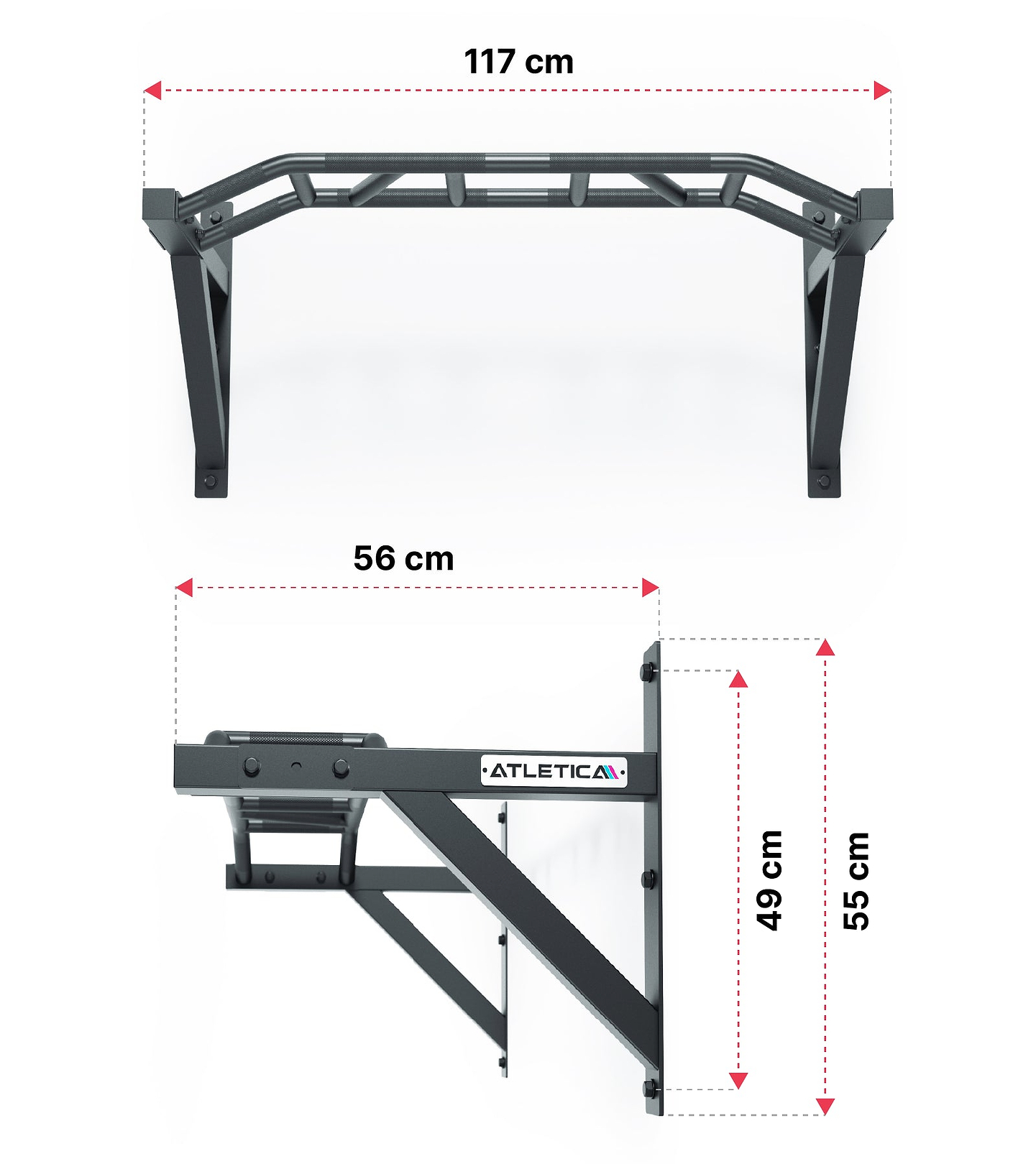 Multi Grip Pull Up Bar Dimensionen