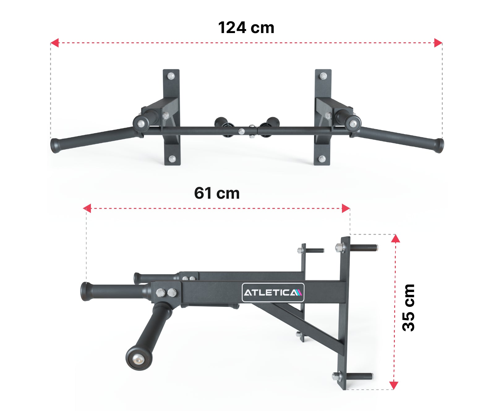 Multi Grip Pull Up Bar von Atletica: Dimensionen