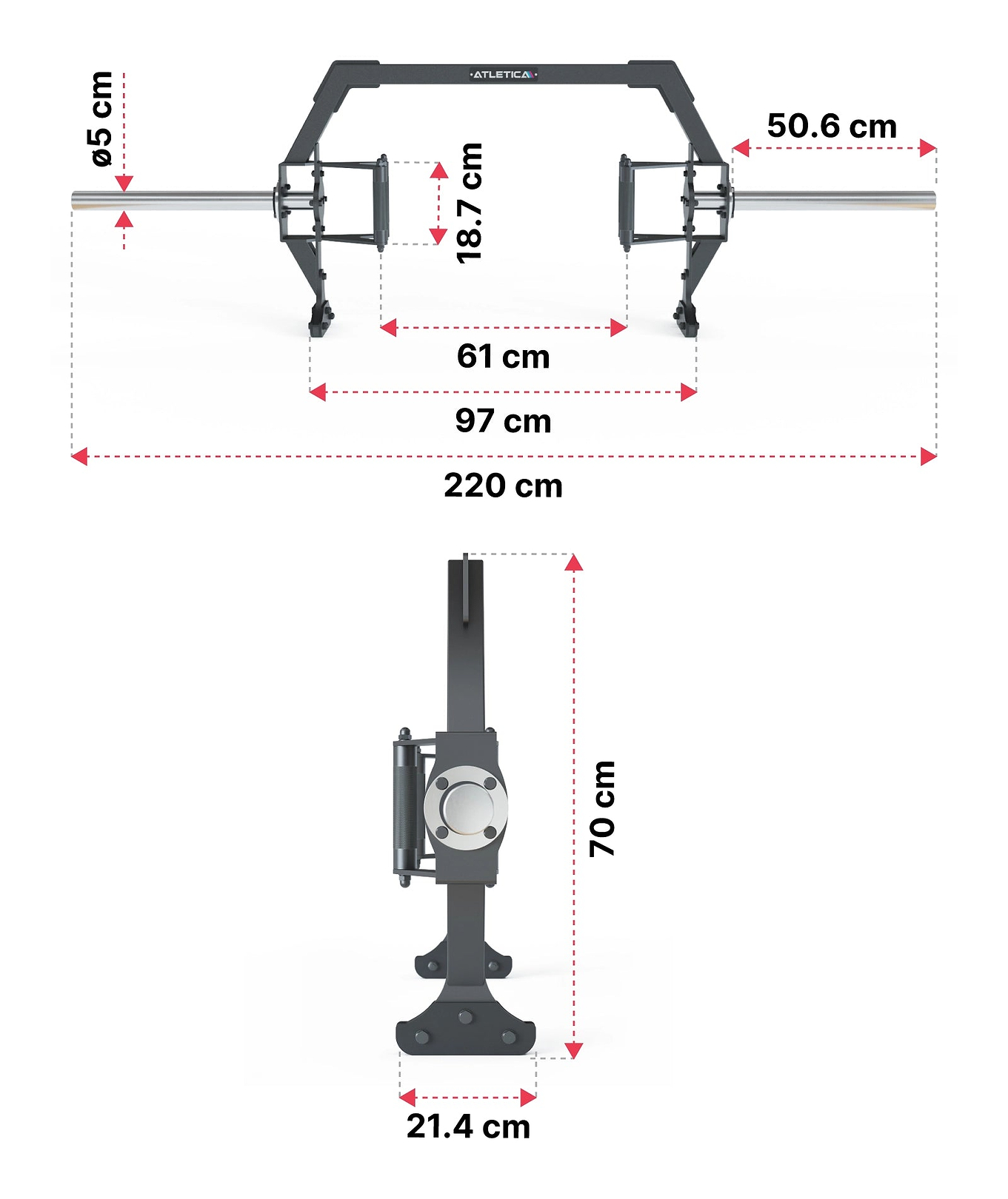 Open Hex Bar Dimensionen