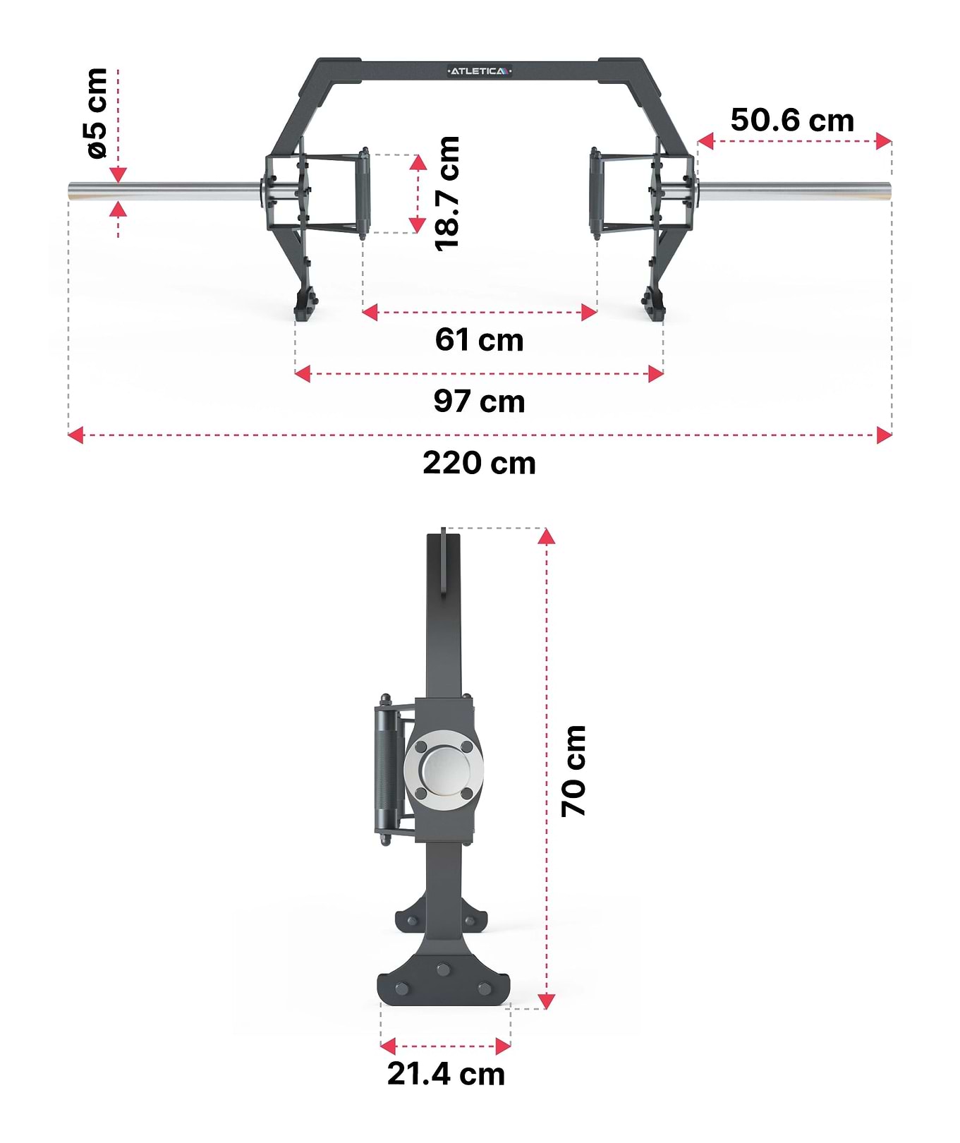 Open Hex Bar Dimensionen
