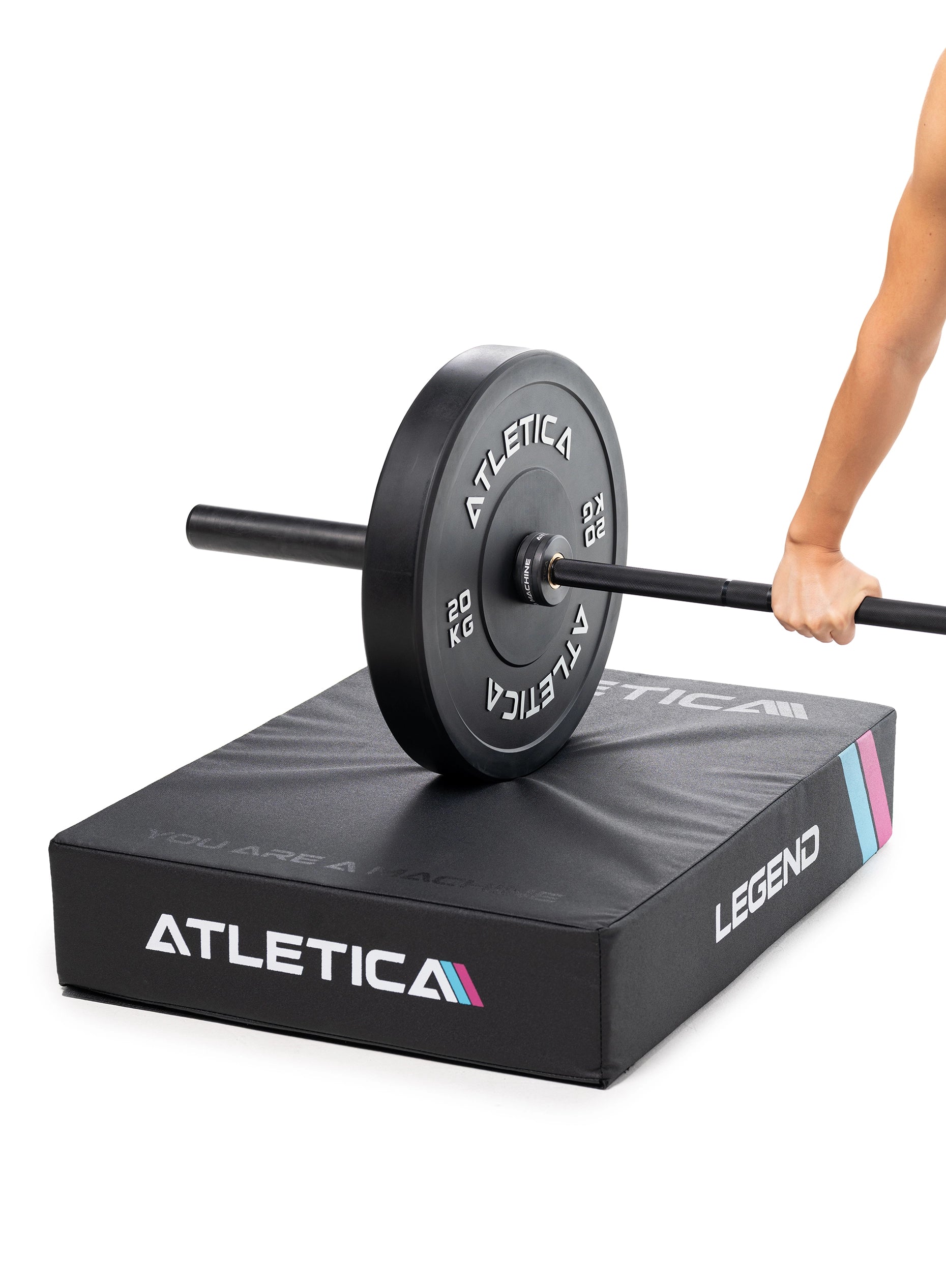 Gewichtheben mit den Atletica Abwurfmatten