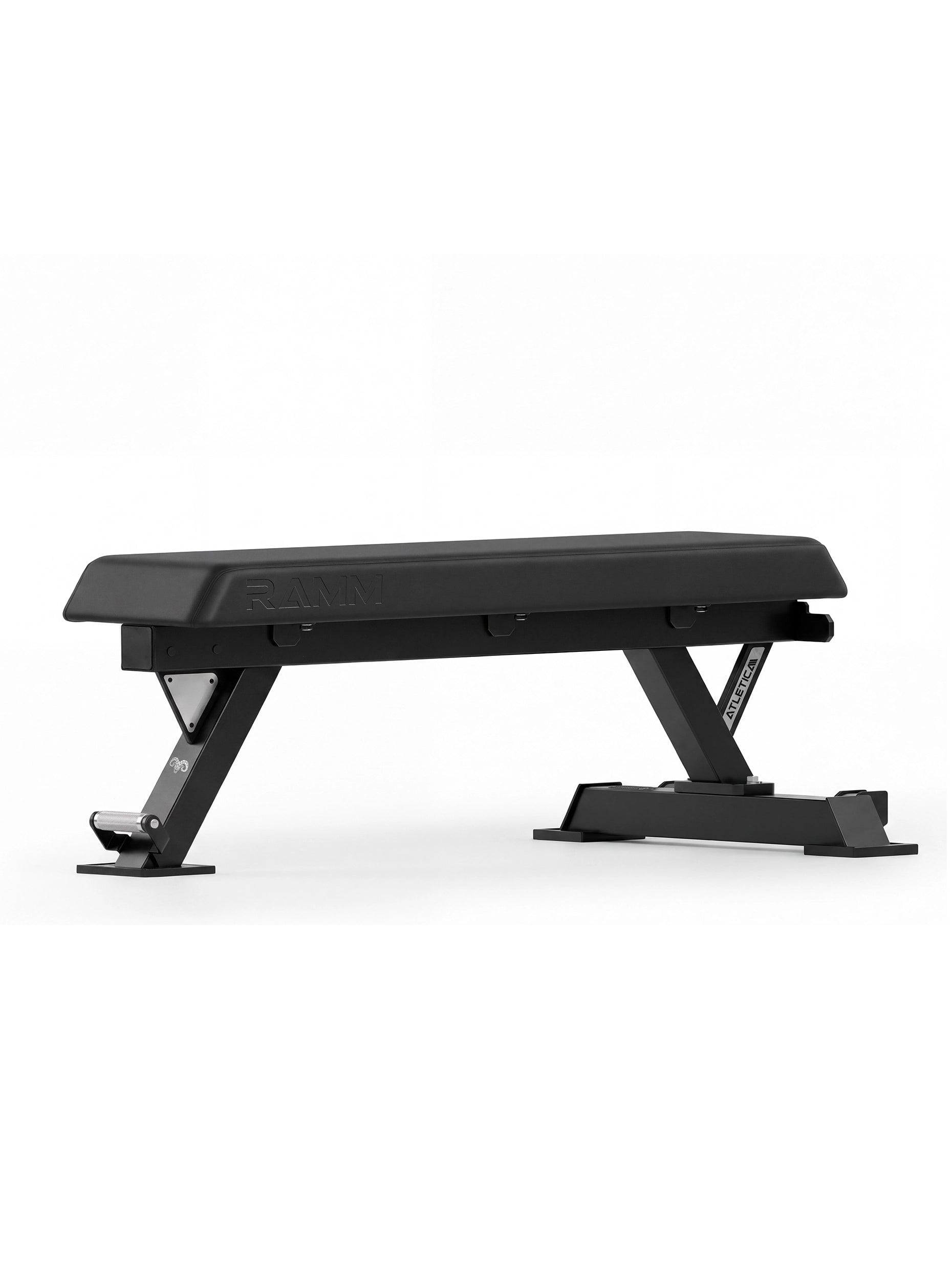 Atletica Ghost Set 223cm - Ramm Weight Bench Flat, with transport wheels, handle and vertical stand function