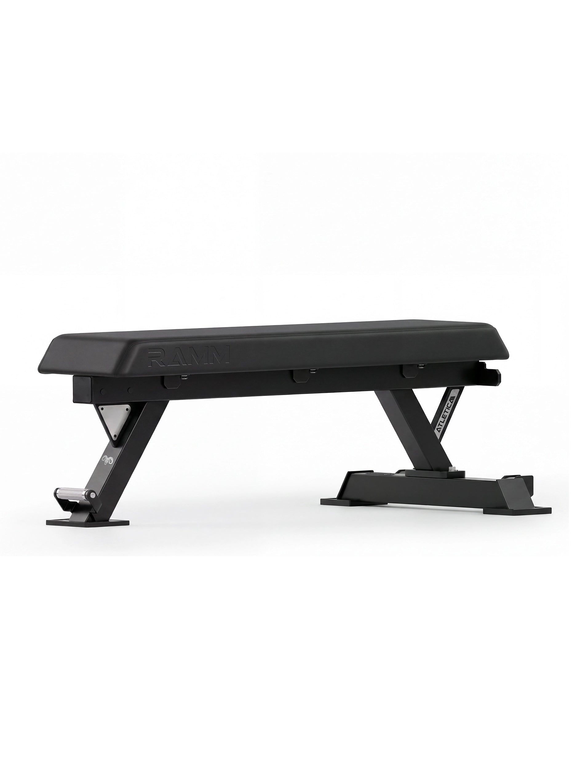 Atletica Ghost Set 223cm - Ramm Weight Bench Flat, with transport wheels, handle and vertical stand function