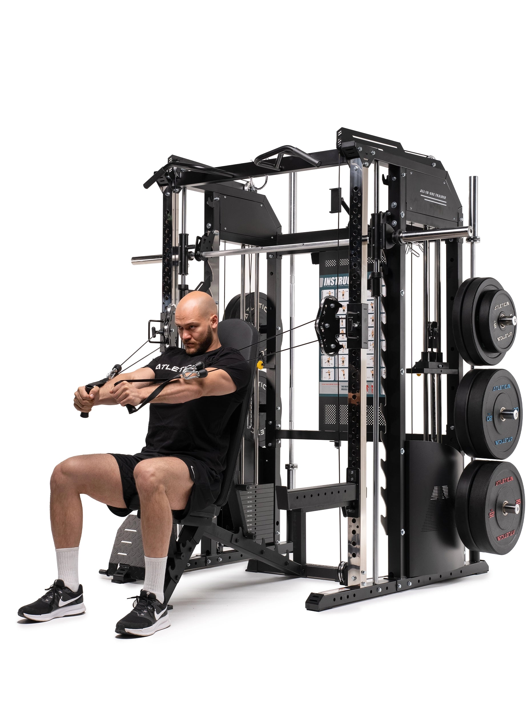 Kraftstation Fallout Pro: Kabelzug Übungen auf der Hantelbank