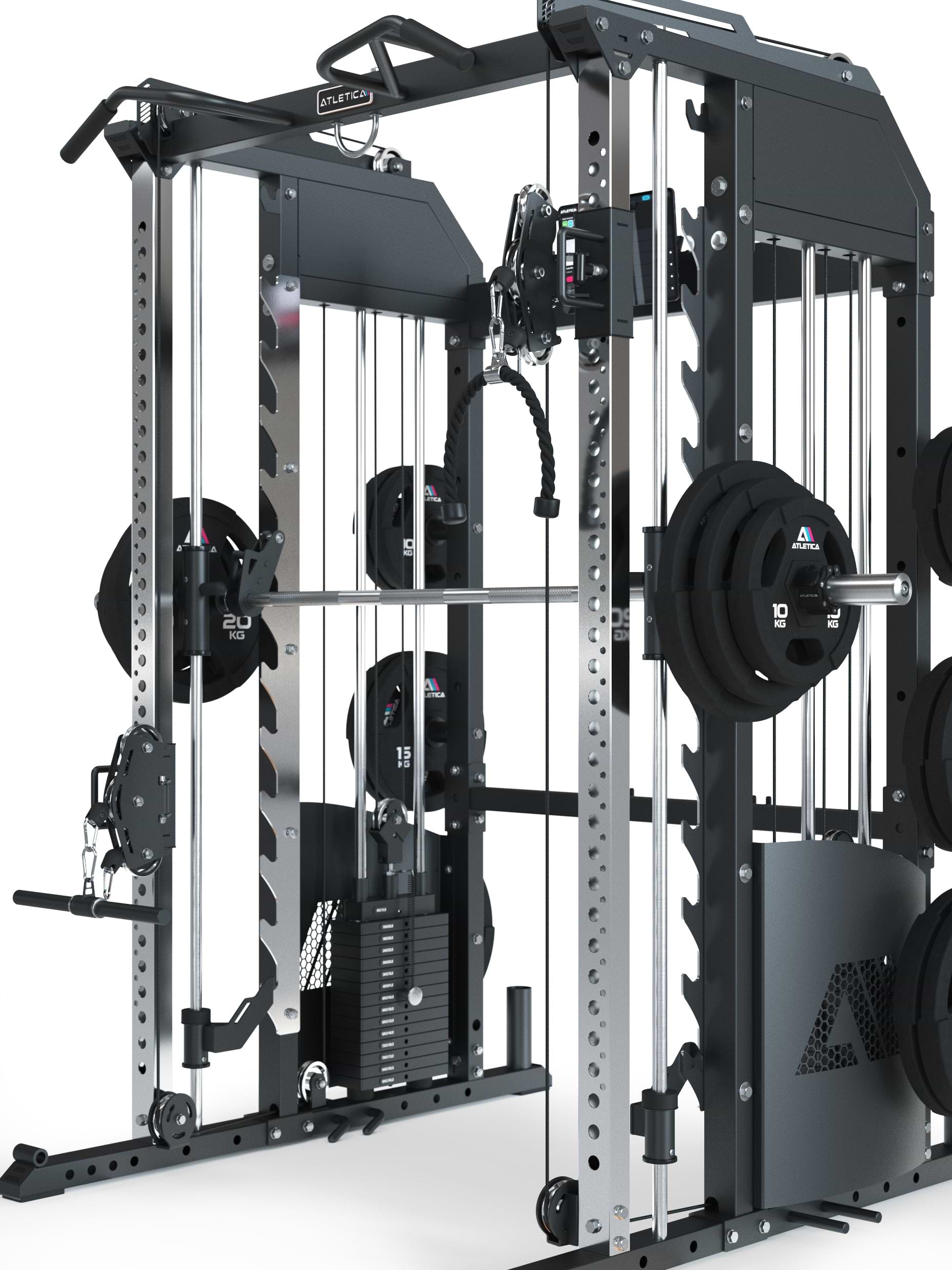 Kraftstation Fallout Pro mit Squat Bar und Steckgewichten