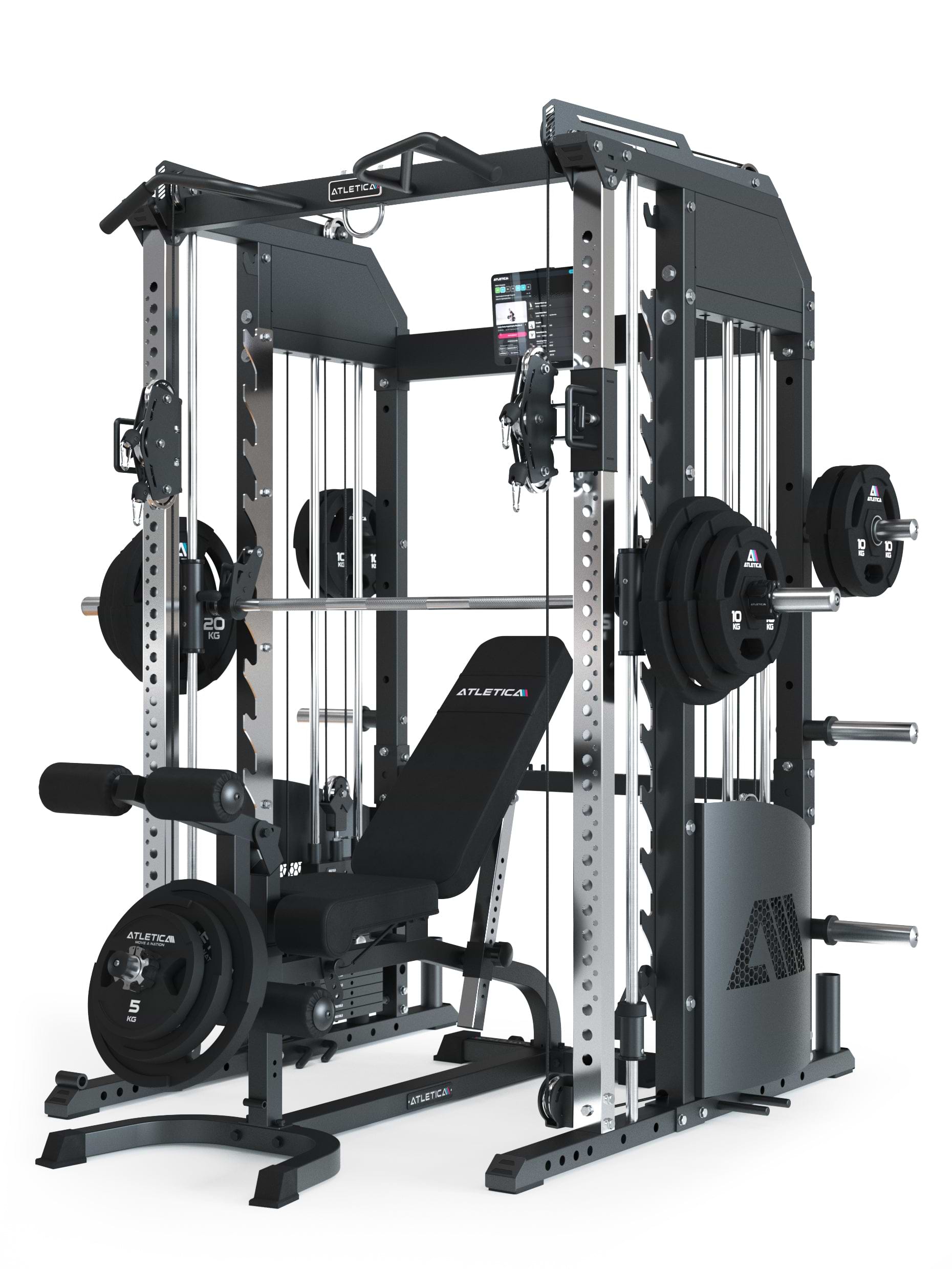 Fallout Kraftstation: Steckgewichte, Langhantel, Hantelbank und Gripper Plates