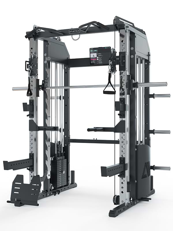 ATLETICA Fallout multistation PRO med Cross-Over-kabeltræk, Power Rack og Smith Machine