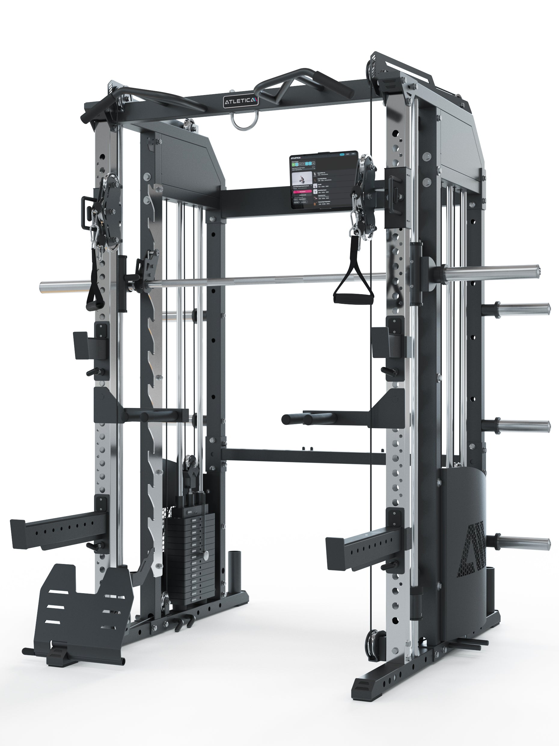 Fallout Kraftstation mit Power Rack, Multipresse, Functional Trainer und Belt Squat Plattform