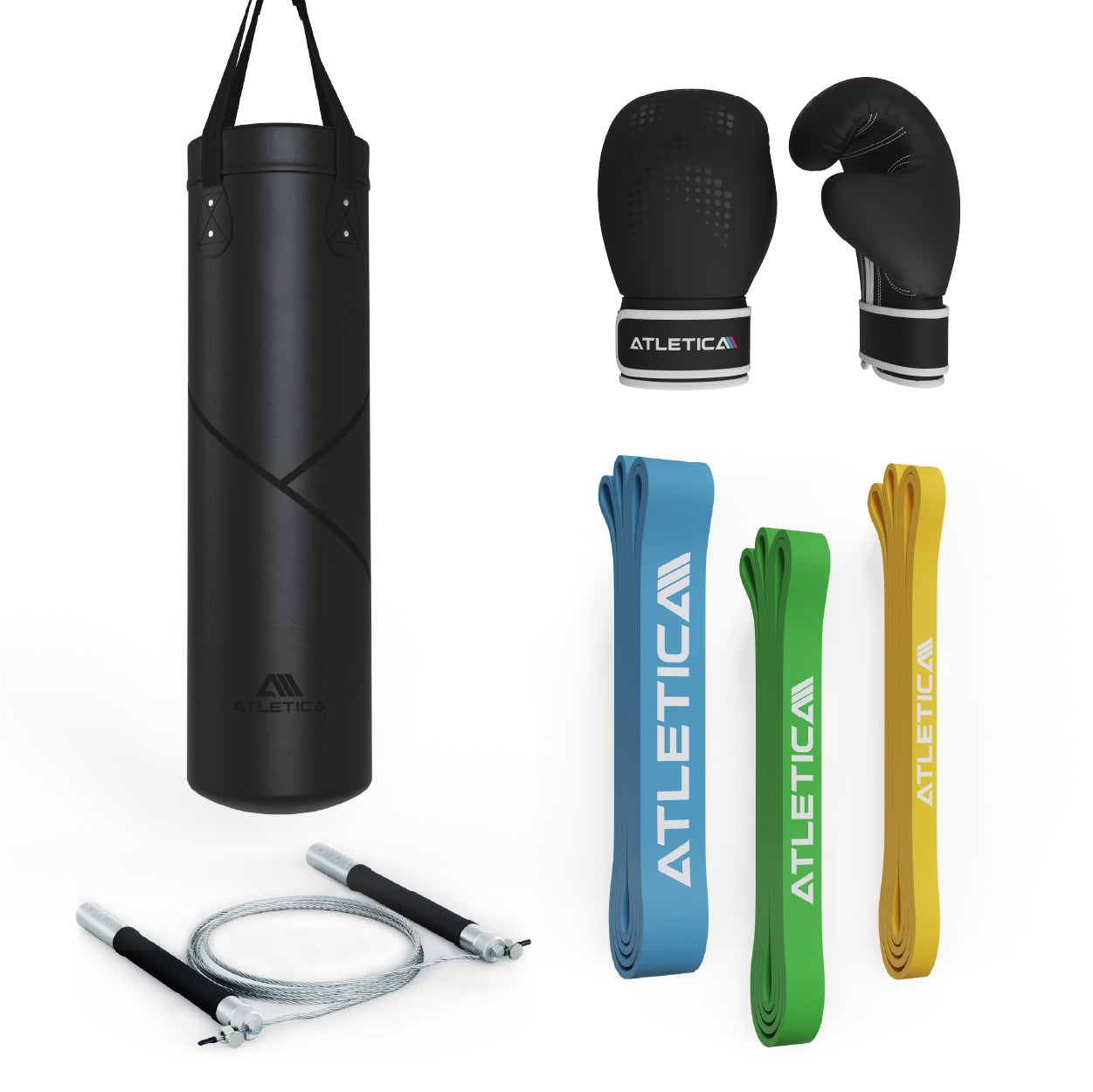 Fullbody Warm-Up Set: Atletica Box Set, Springseil und Widerstandsbänder