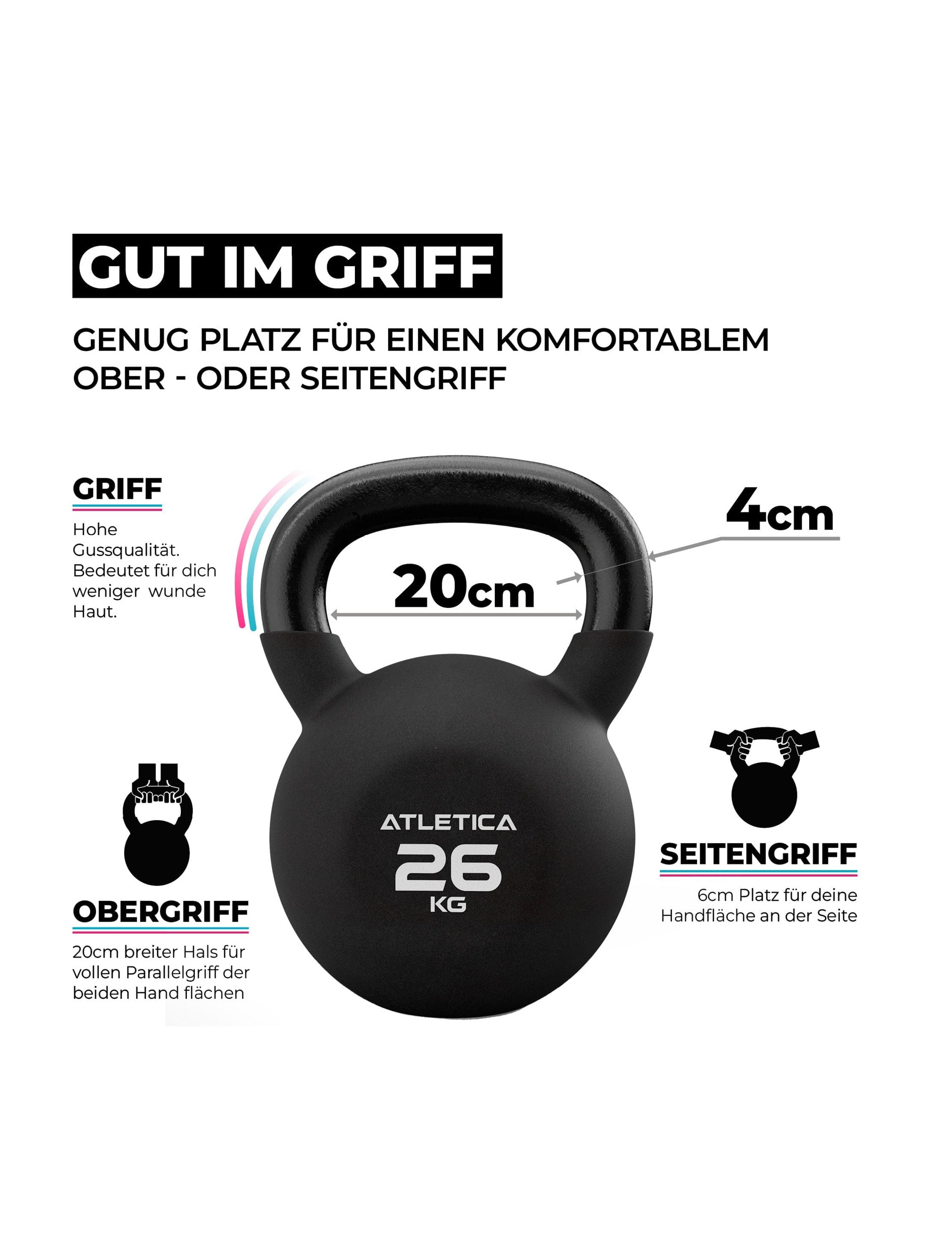 Kettlebells Basic Set Gewichte: hochwertiger Look & Feel 