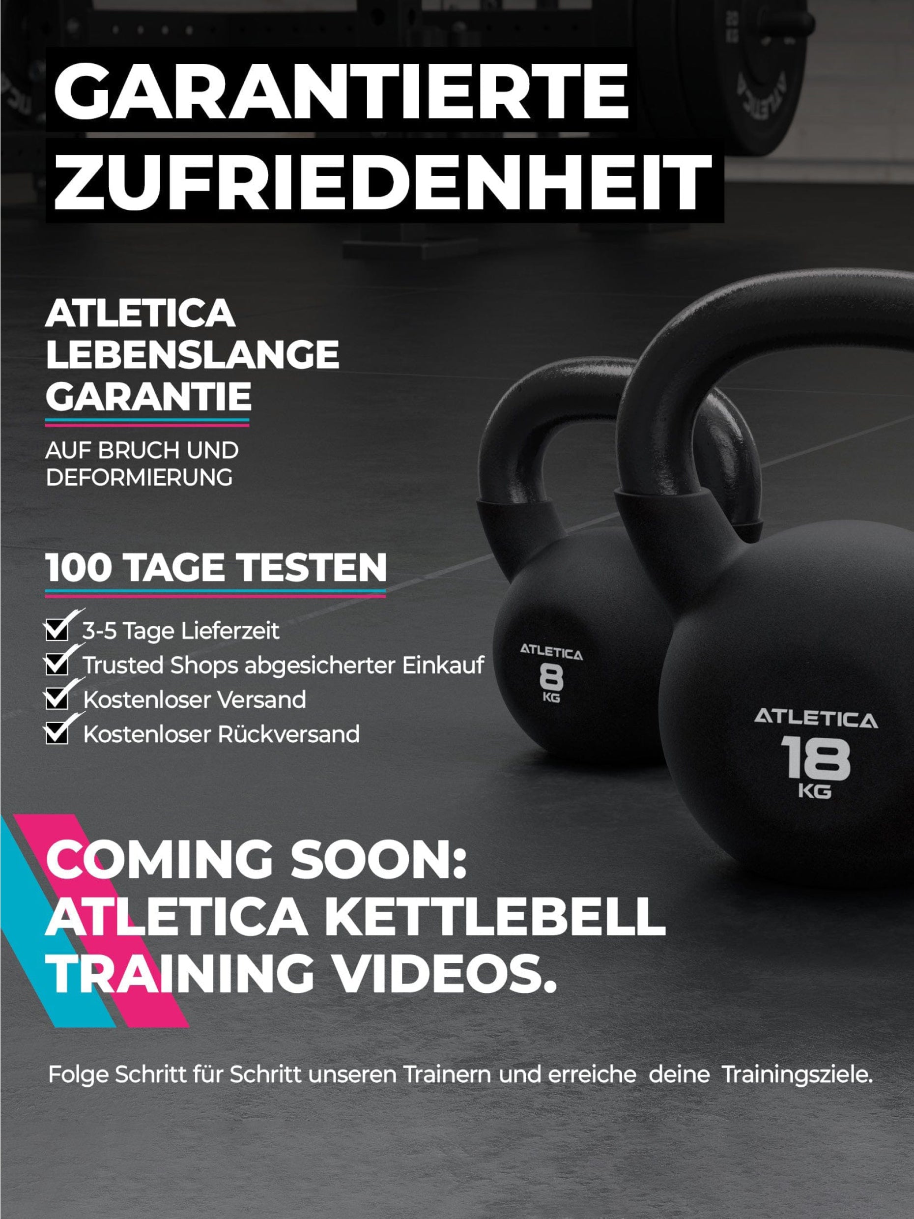 Gewichte Kettlebells Top-3 Set: 8kg 16kg 26kg | Die Top 3 beliebtesten Kettlebells in einem Set | hochwertiger Look & Feel | TÜV geprüft auf Schadstoffe