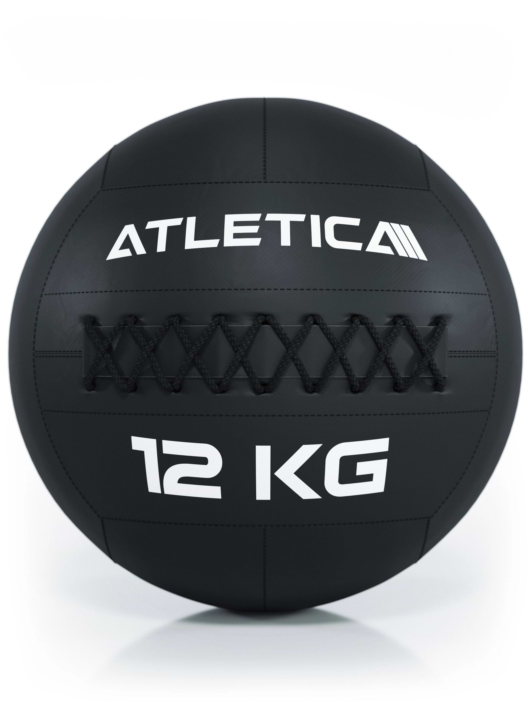 WallBall Gewichte: Aus strapazierfähigem Kunstleder | Für Wurfübungen und zur Kräftigung der Rumpf- und Tiefenmuskulatur | 4, 6, 9 oder 12 kg | Ø 35 cm