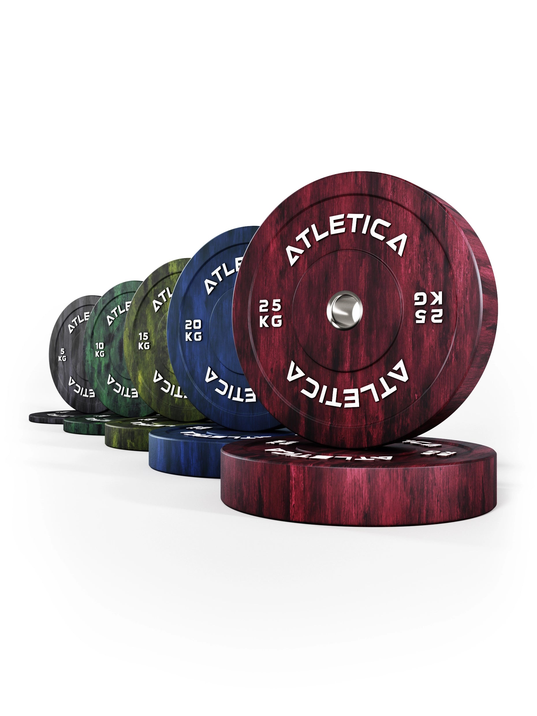 Atletica Fusion Bumper Plates 150kg Set