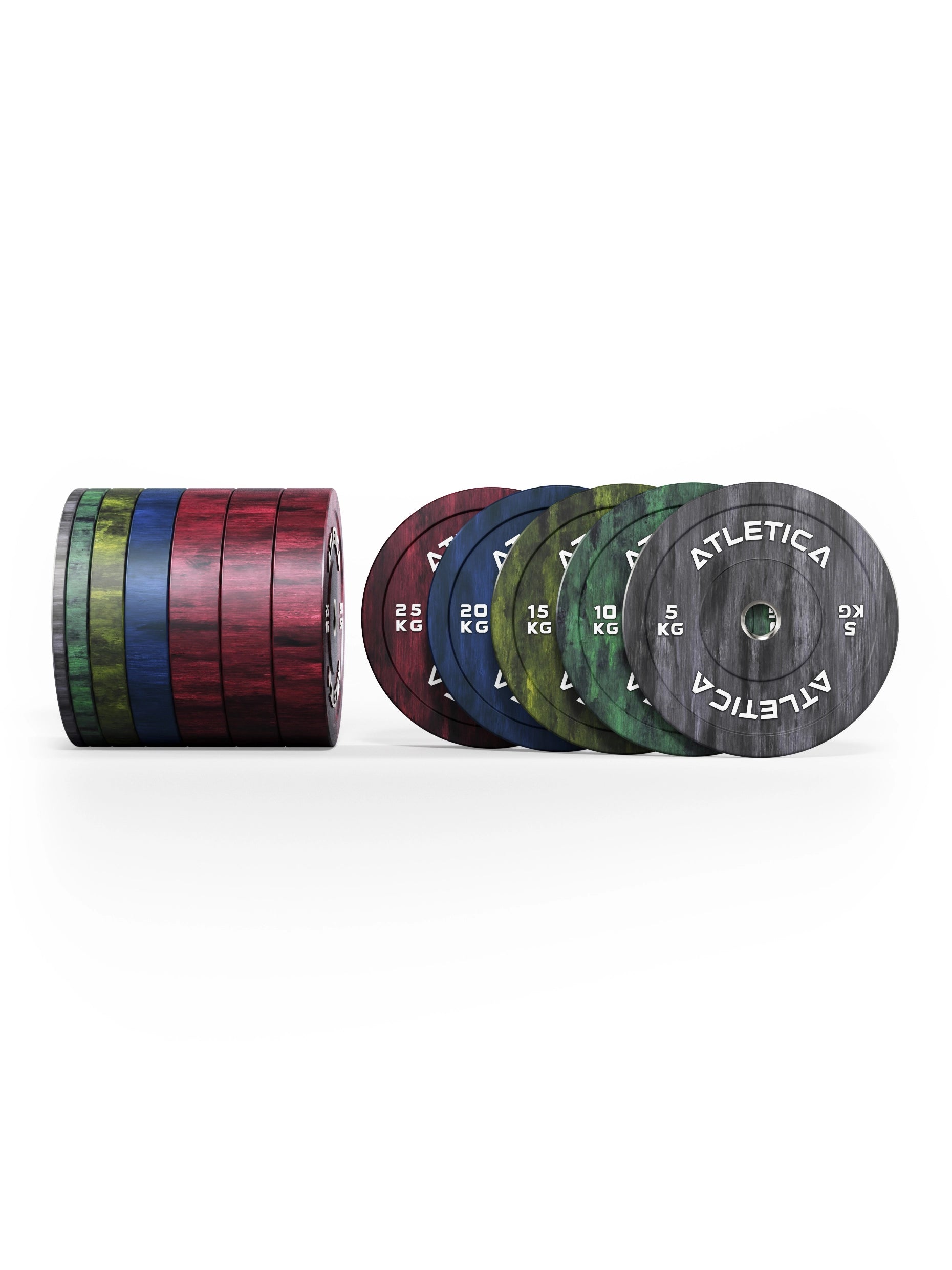 ATLETICA Fusion Bumper Plates Set 200kg 
