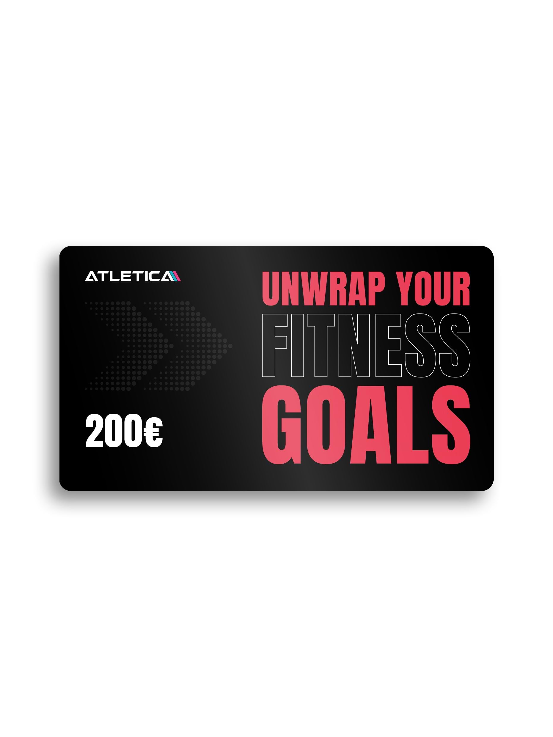 Geschenkgutschein von Atletica für Fitnessprodukte, 200 Euro