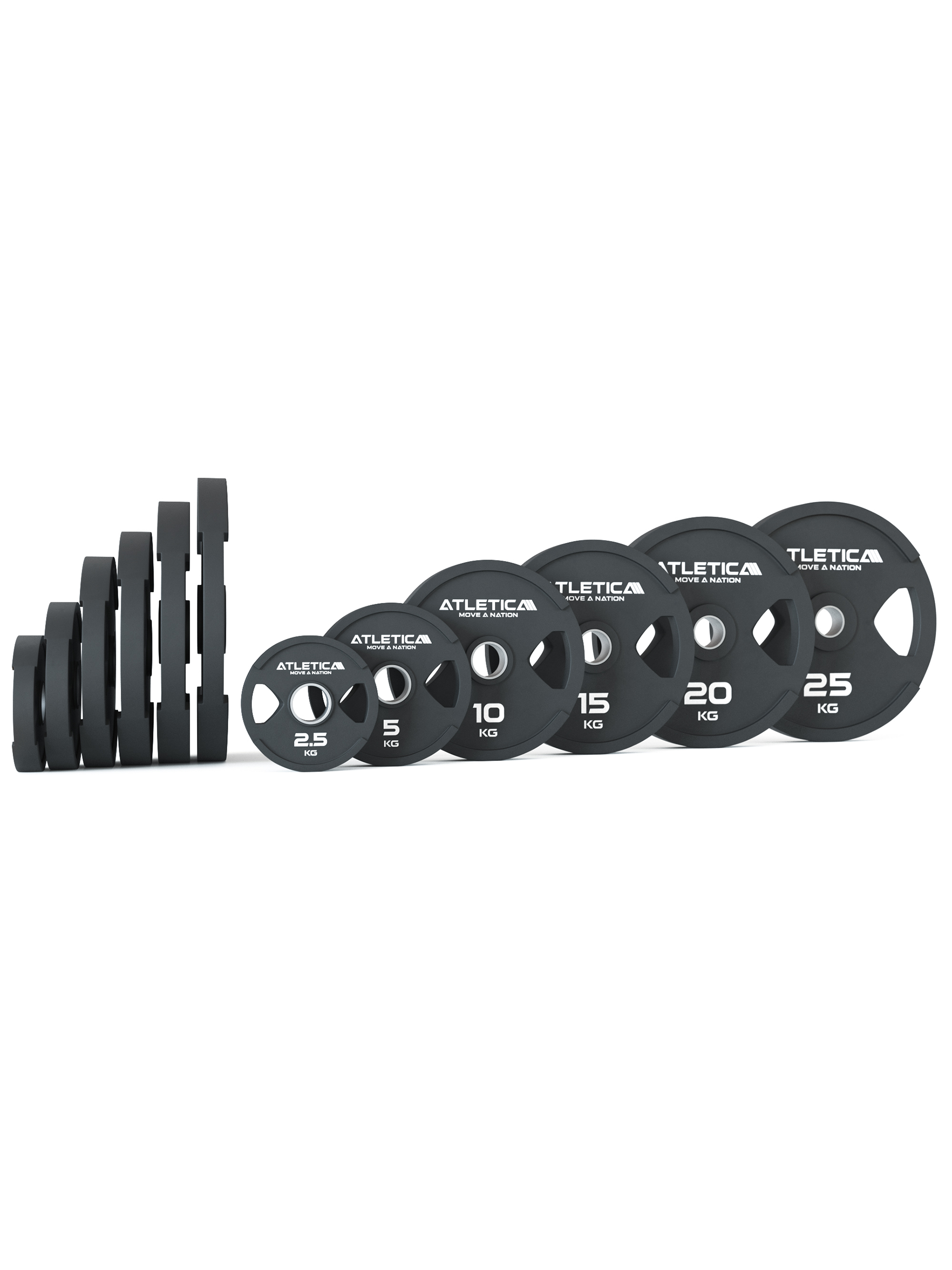 Trainingsscheiben 155kg Set Dual-Gripper Plates in 2x2.5kg | 2x5kg | 2x10kg | 2x15kg | 2x20kg | 2x25kg | Schadstoffrei mit TÜV REACH Zertifikat