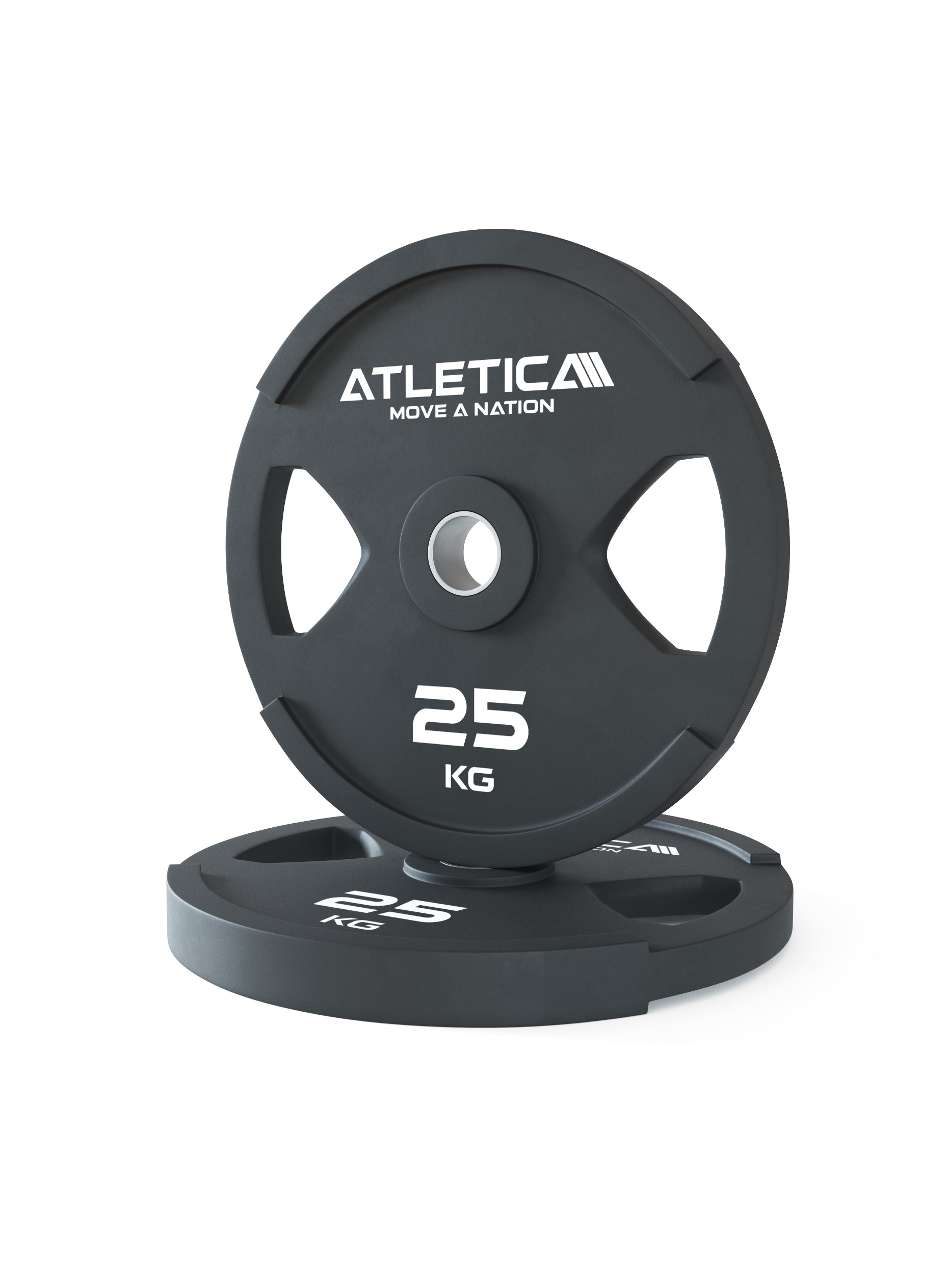 Hantelscheiben Dual-Gripper Plates: Hohe Ergonomie durch Zwei-Griff Design | 2.5kg bis 25kg | Schadstofffrei mit TÜV REACH Zertifikat,