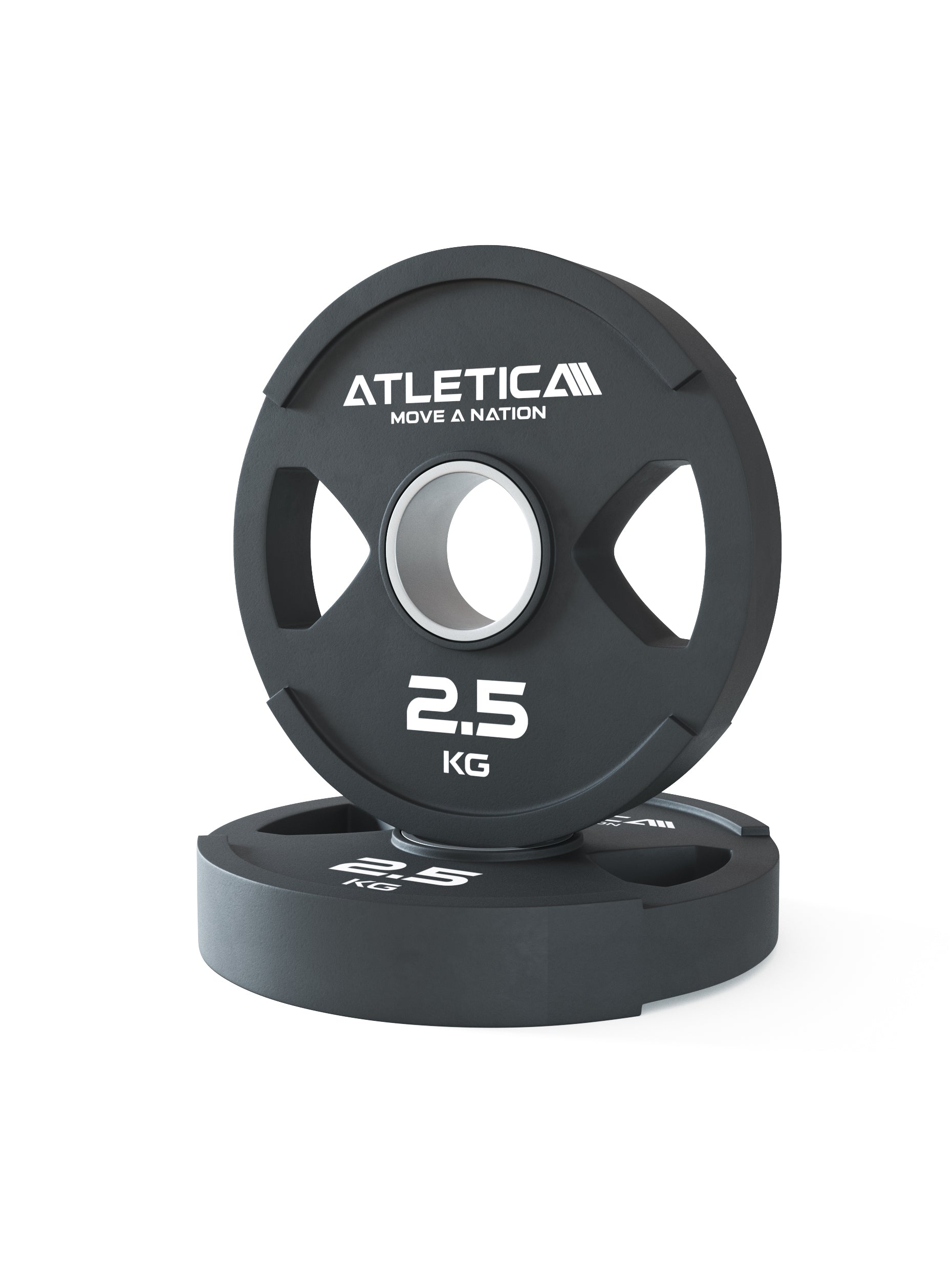 Hantelscheiben Dual-Gripper Plates: Hohe Ergonomie durch Zwei-Griff Design | 2.5kg bis 25kg | Schadstofffrei mit TÜV REACH Zertifikat, 