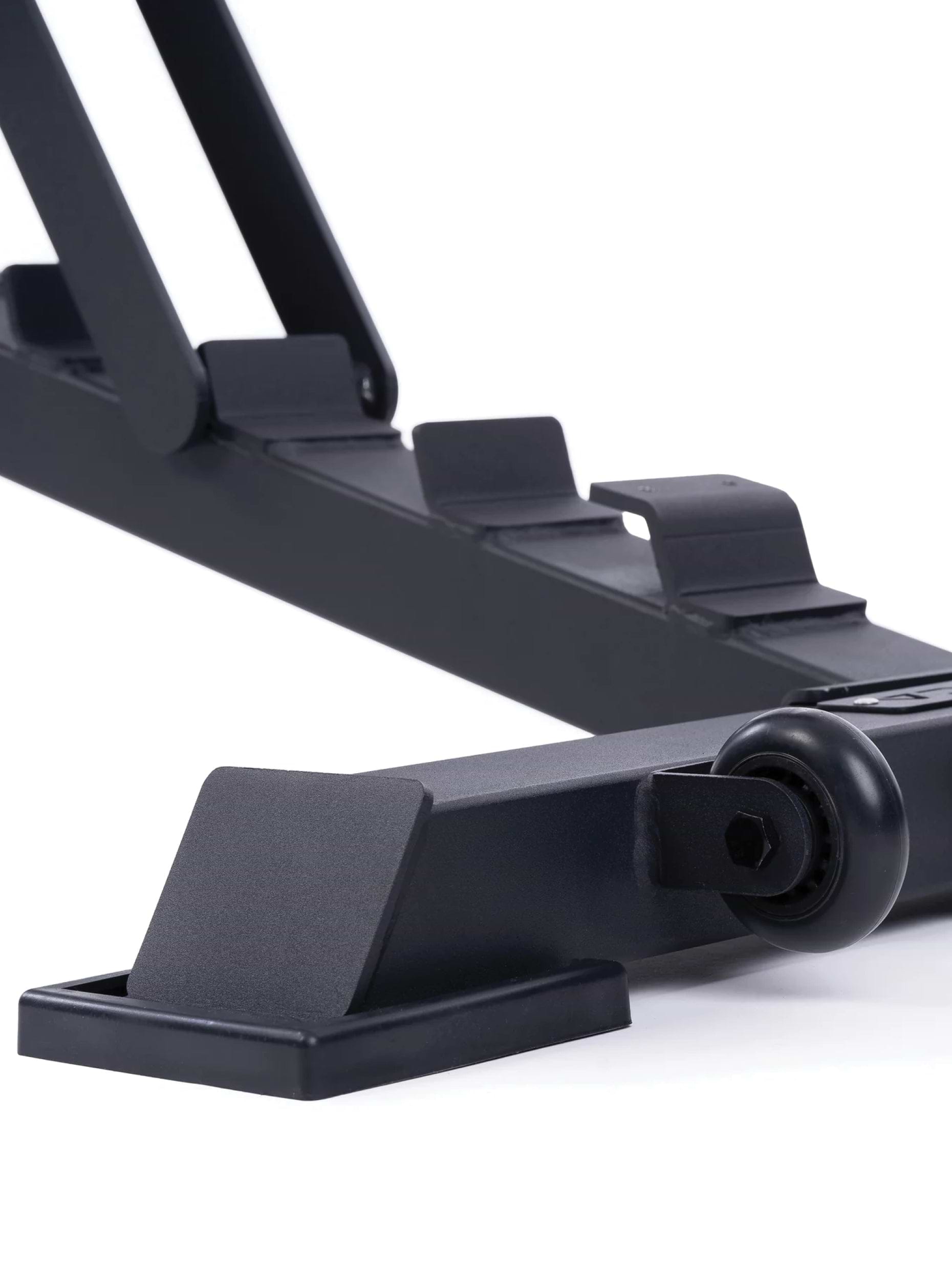 Fitnessbank B2 negativ verstellbar: Neigungswinkel von -15° bis 85°, Rückenlehne 7-fach, mit Transportrollen, in schwarz