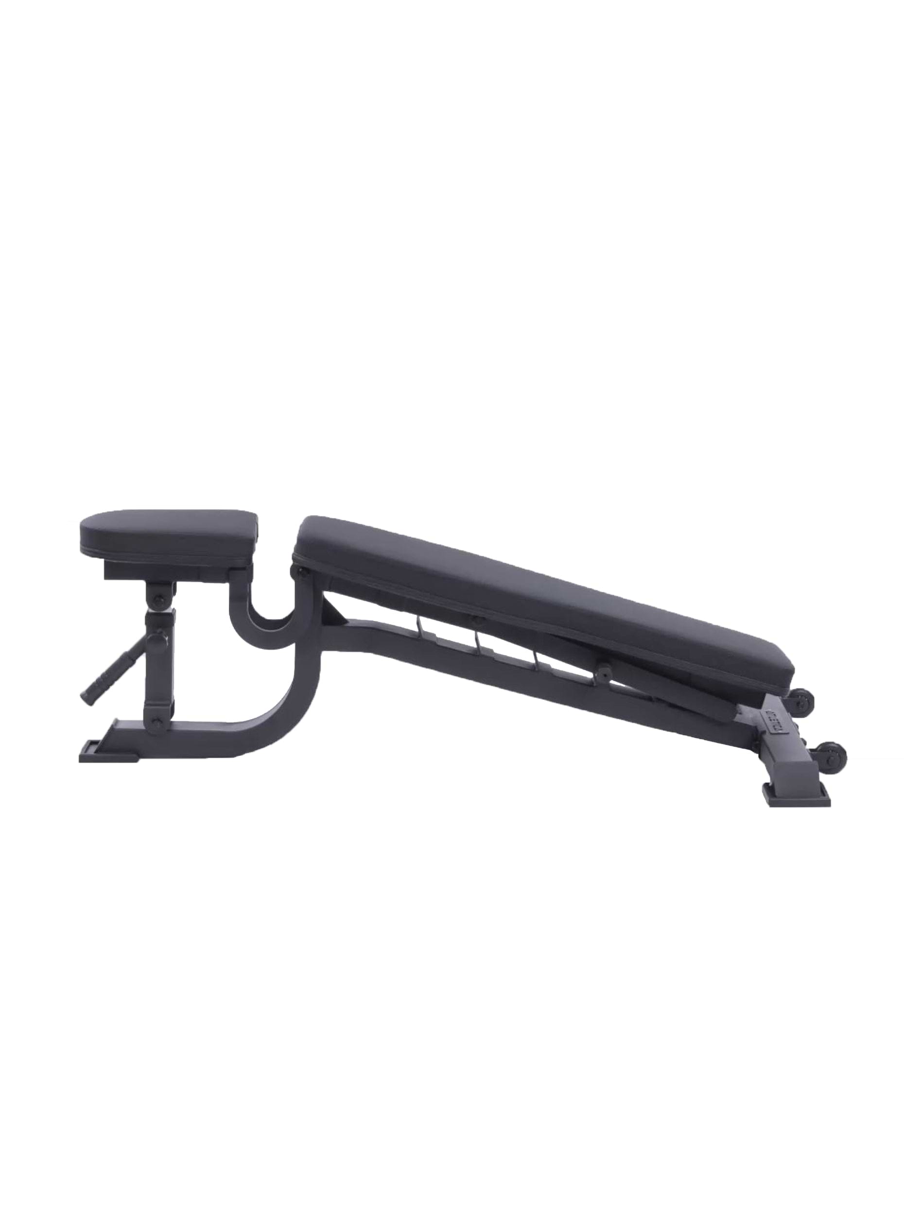 Hantelbank B2 negativ verstellbar: flach,  Rückenlehne 7-fach, Sitz 3-fach verstellbar, 400 kg Belastbarkeit, TÜV-geprüft, in schwarz