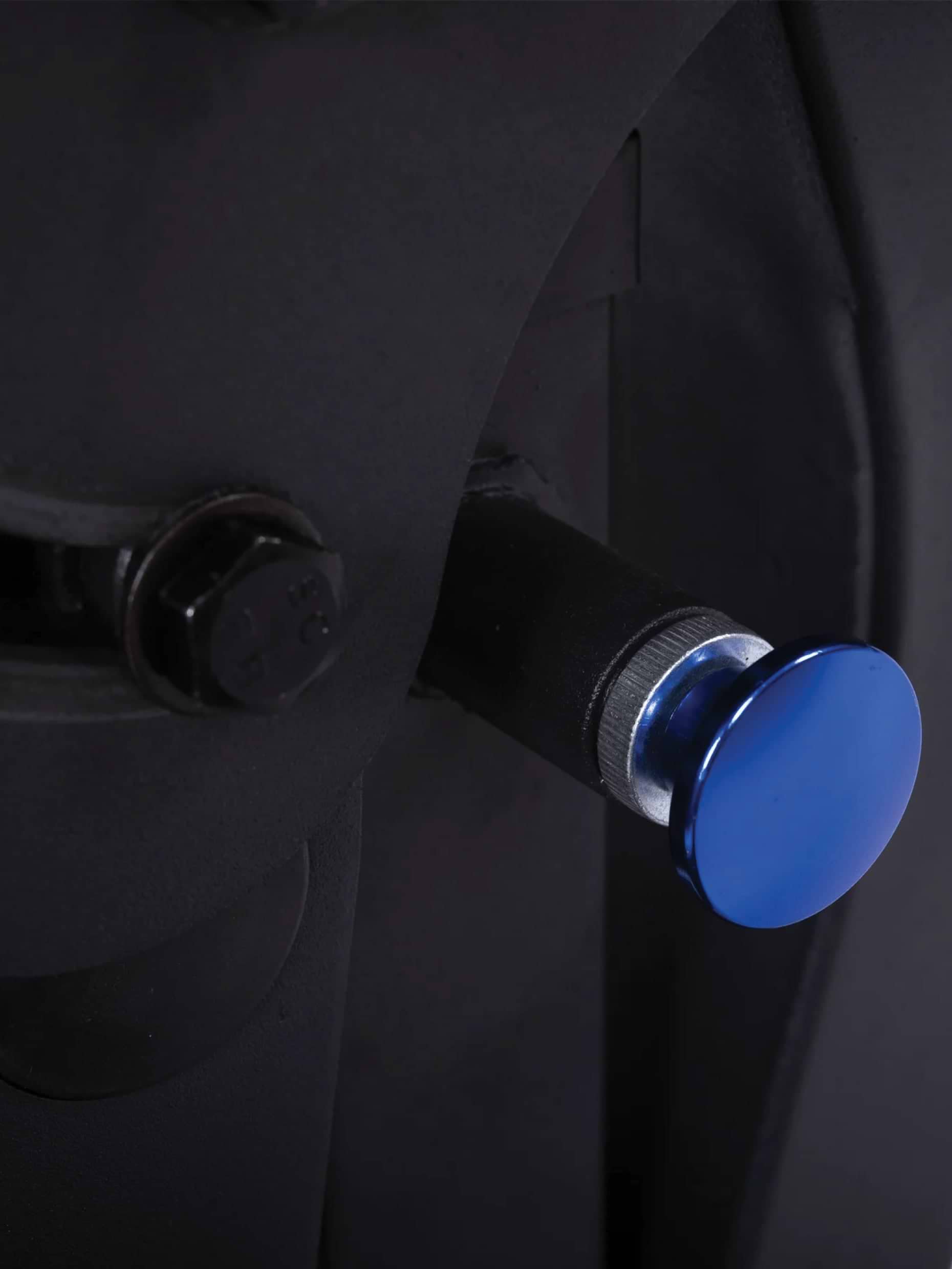 Hantelbank verstellbar B6: Schrägbank in Studio Qualität | 43 kg schwer | Negativ verstellbare Trainingsbank | Beinablage | Edelstahl Verstellmechanismus | 7 cm dicke Polster