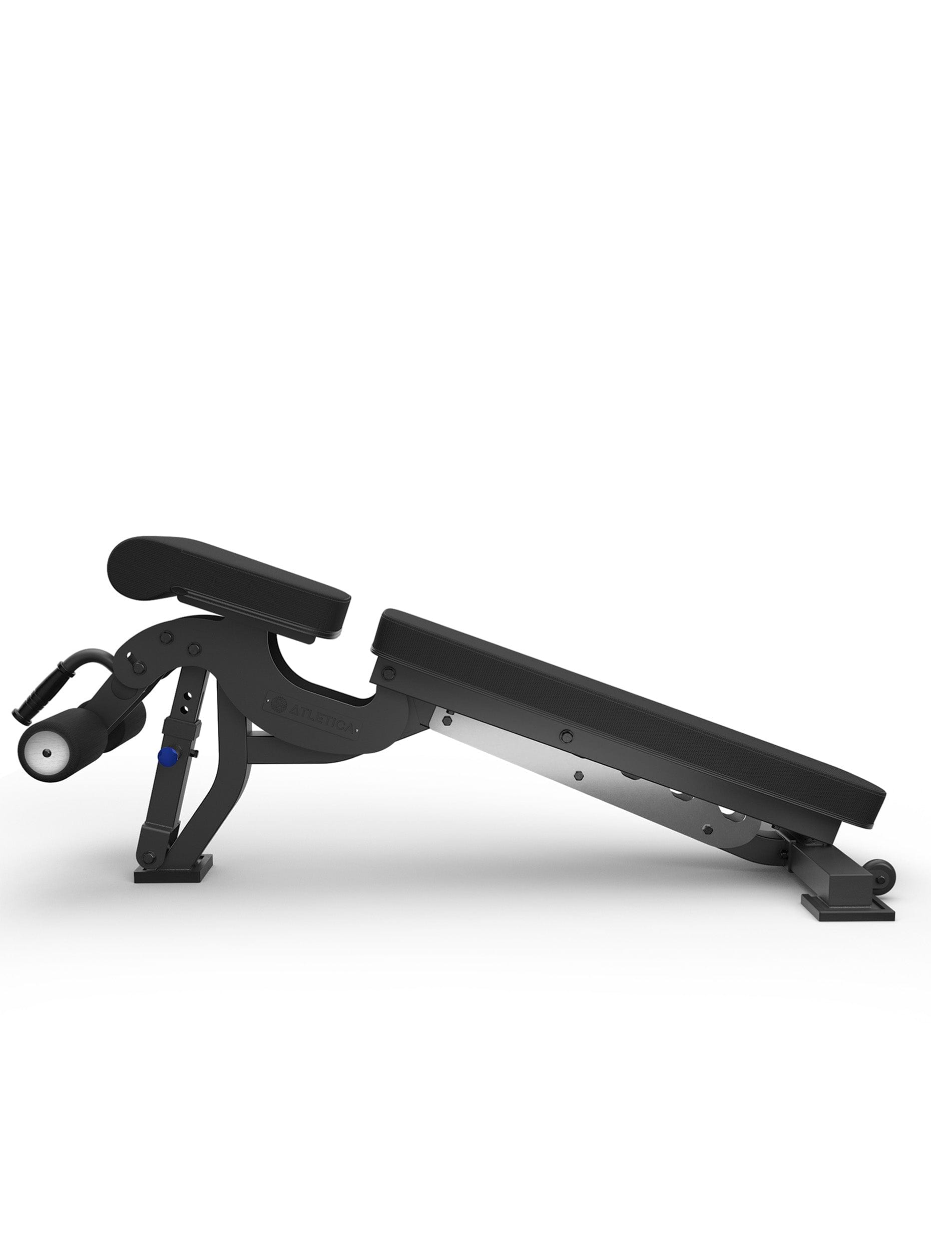 Hantelbank B6: mit 90° Winkel, mit Fussblocker für Situps, in schwarz, 