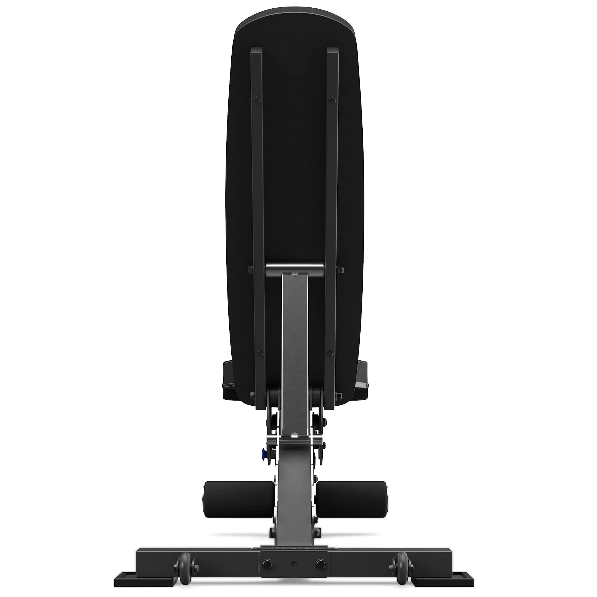 Hantelbank B6, negativ verstellbar, mit 90° Winkel, mit Fussblocker für Situps, in schwarz, für Fitnesstraining mit Kurzhanteln und Langhanteln, 