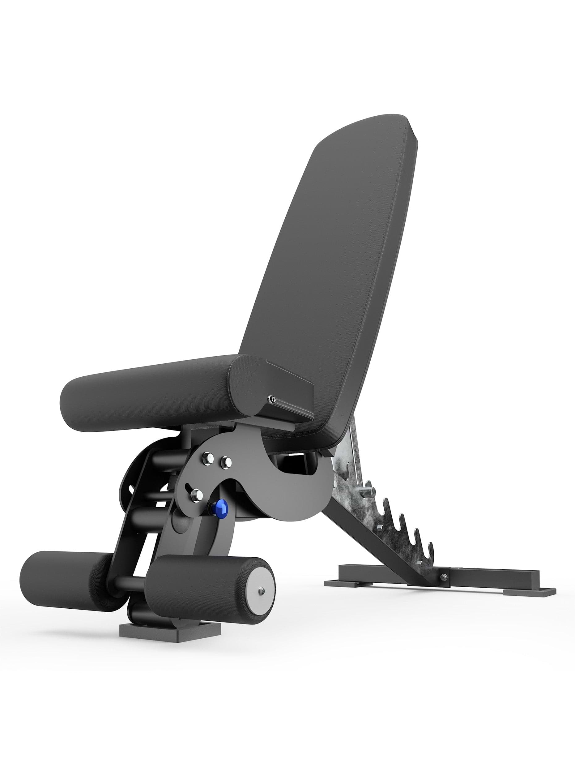 Hantelbank B6, negativ verstellbar, mit 90° Winkel, mit Fussblocker für Situps, in schwarz, für Fitnesstraining mit Kurzhanteln und Langhanteln, 