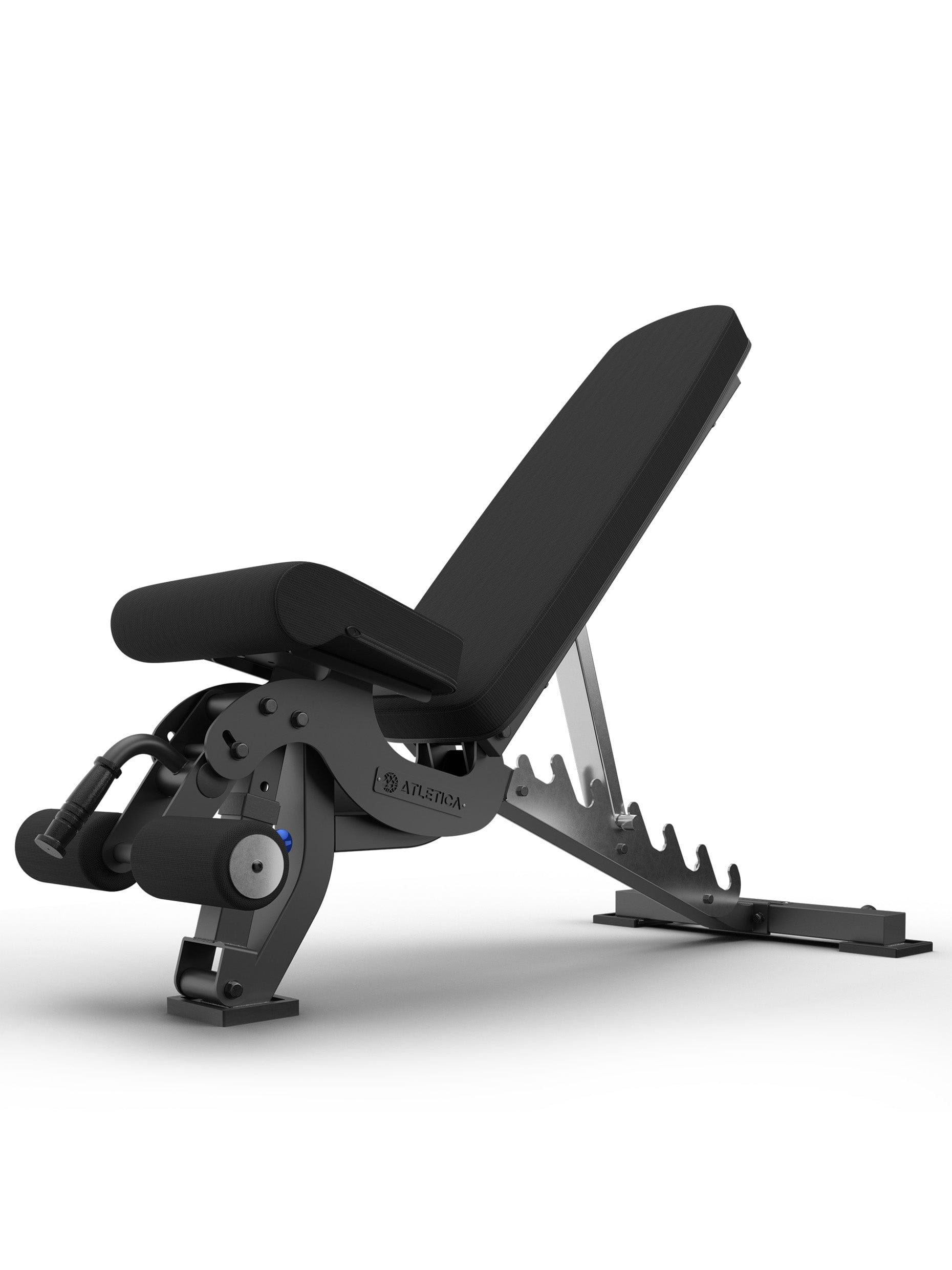 Schrägbank B6, negativ verstellbar, mit Fussblocker für Situps, in schwarz für Fitnesstraining mit Kurzhanteln und Langhanteln, 