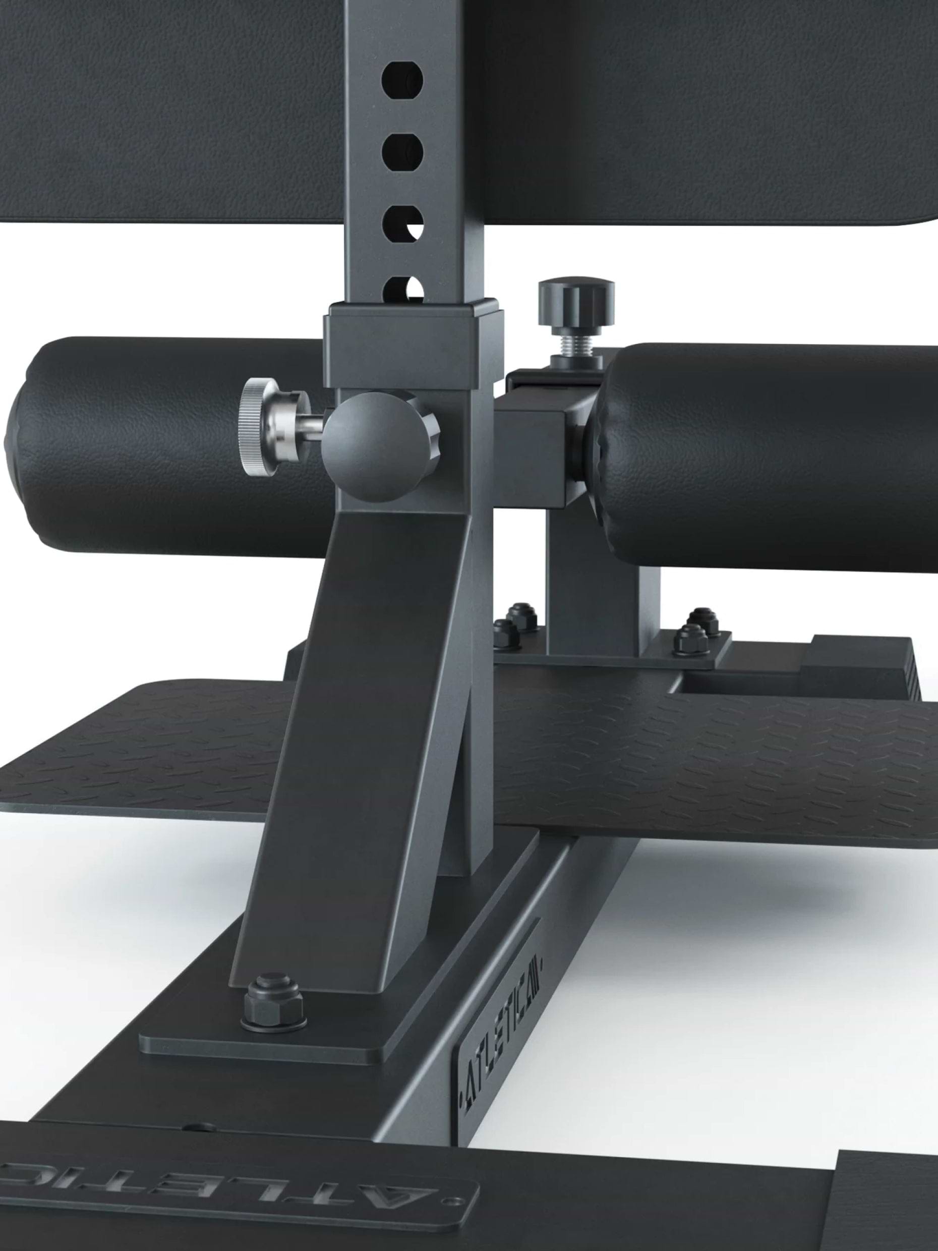 Schrägbank Sissy Squat Bench, einstellbare Beinpolster, rutschfeste Fußplatte, in schwarz