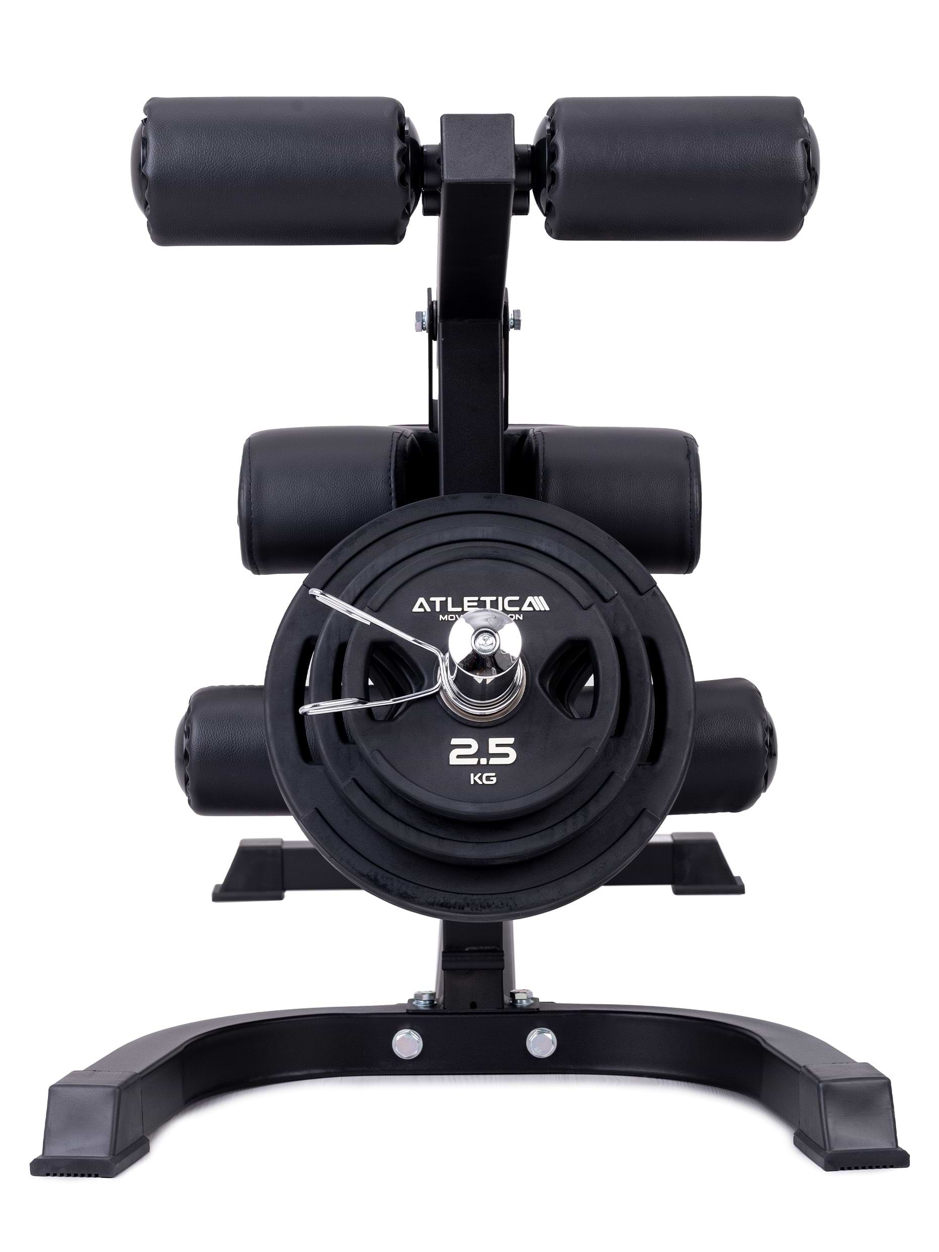 Hantelbank ATLETICA X-BENCH | Aufsätze für Bizeps- und Beincurls