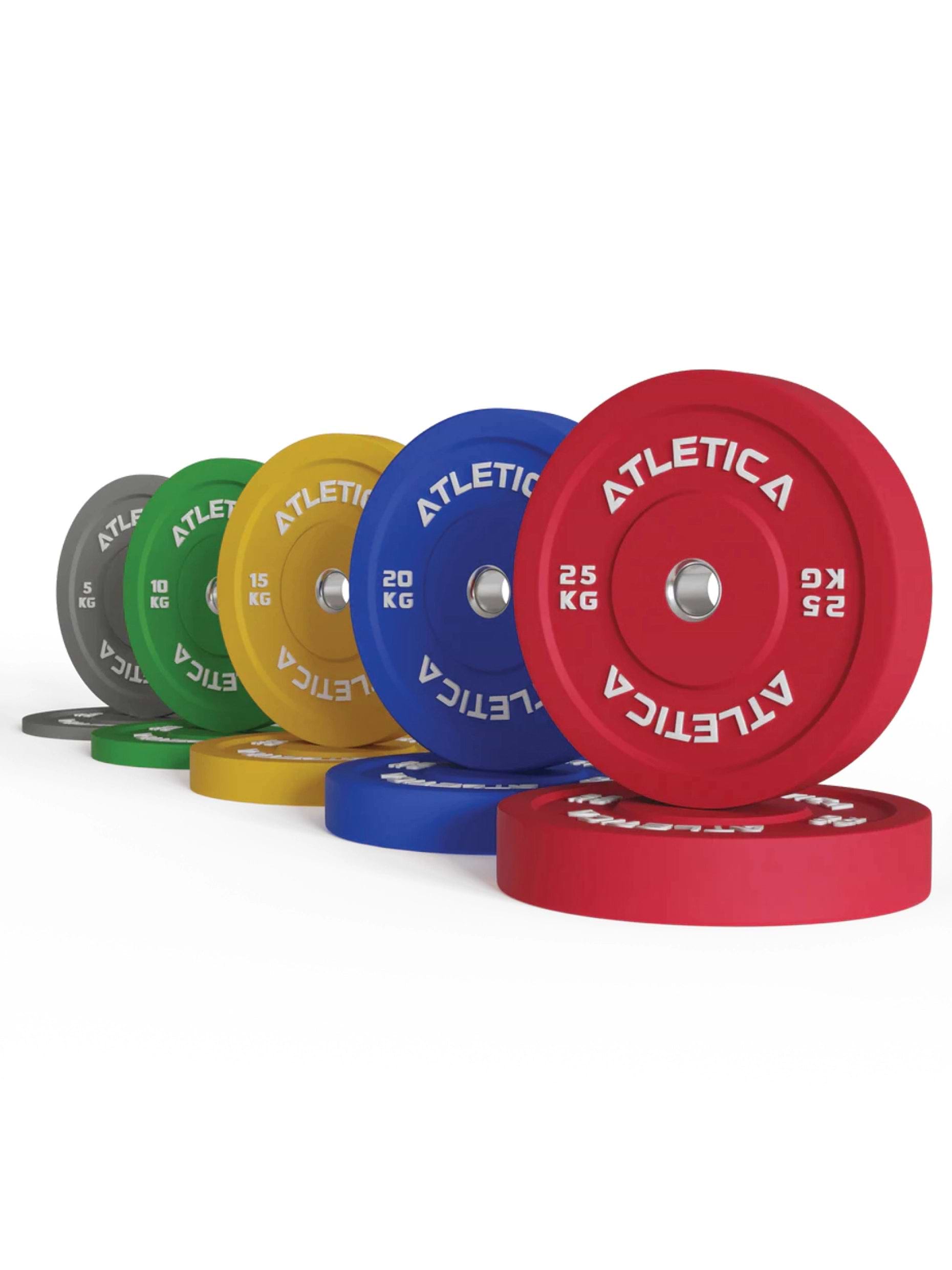 Gewichte Color Bumper plates: Set 150 kg bestehend aus 2x 5 kg ∣ 2x 10 kg ∣ 2x 15 kg ∣ 2x 20 kg ∣ 2x 25 kg