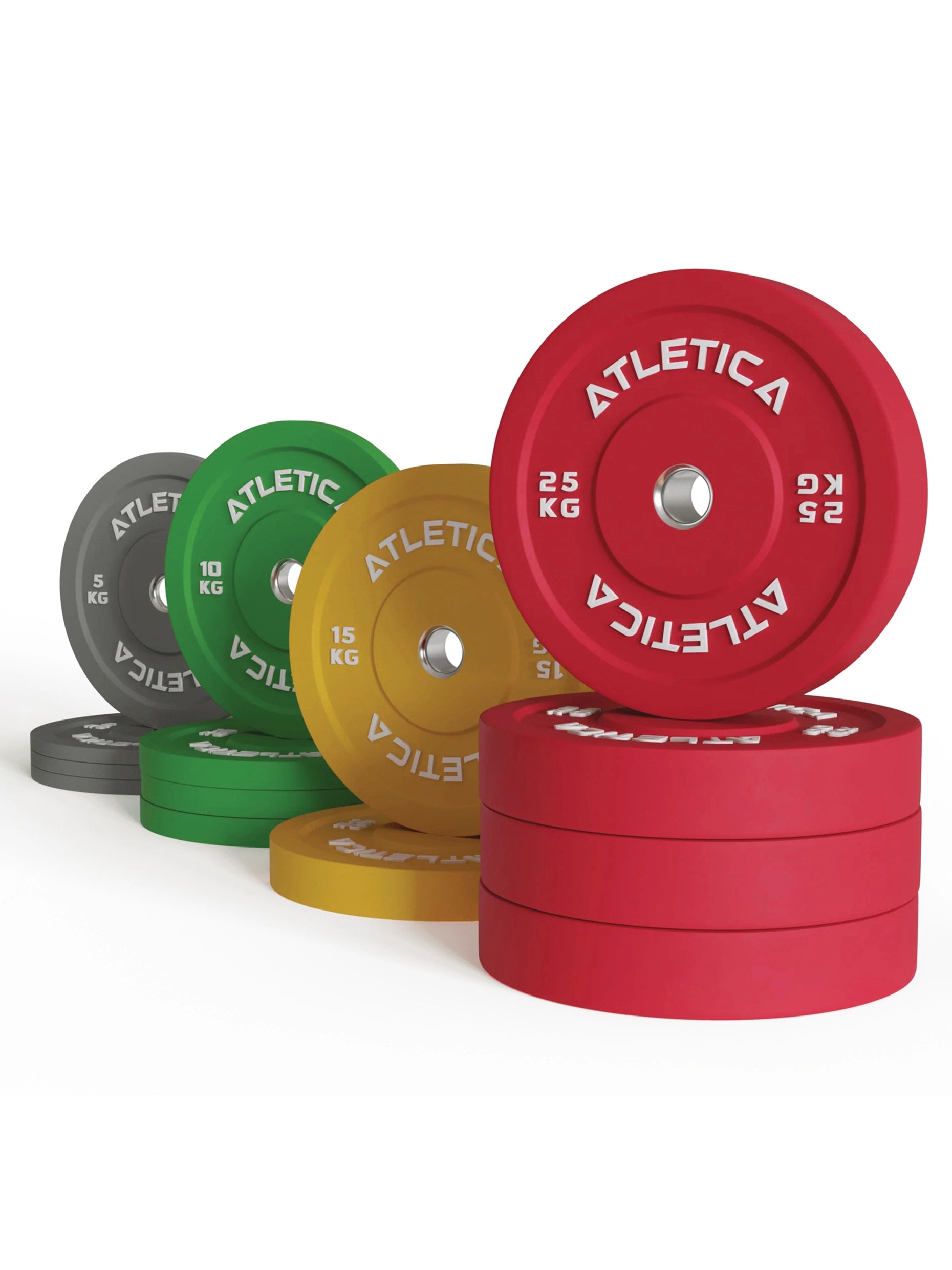 Gewichte Color Bumper Plates 190 kg bestehend aus 4x 5 kg ∣ 4x 10 kg ∣ 2x 15 kg ∣ 4x 25 kg