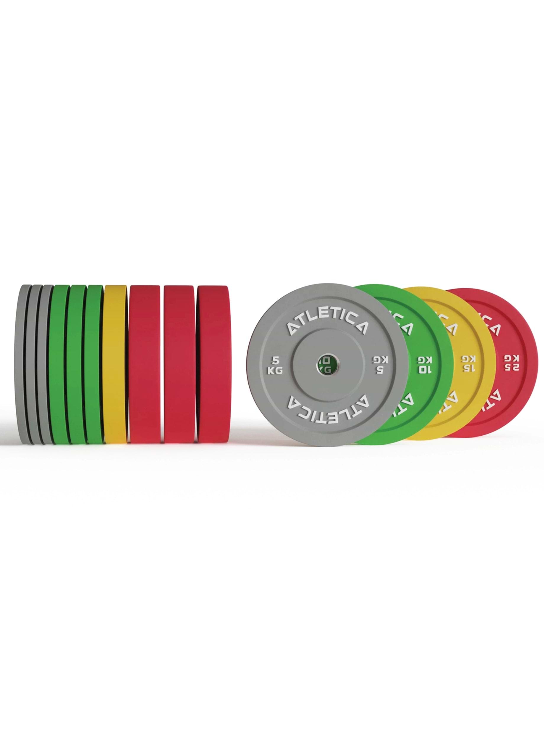 Trainingsscheiben Color Bumper Plates 190 kg bestehend aus 4x 5 kg ∣ 4x 10 kg ∣ 2x 15 kg ∣ 4x 25 kg