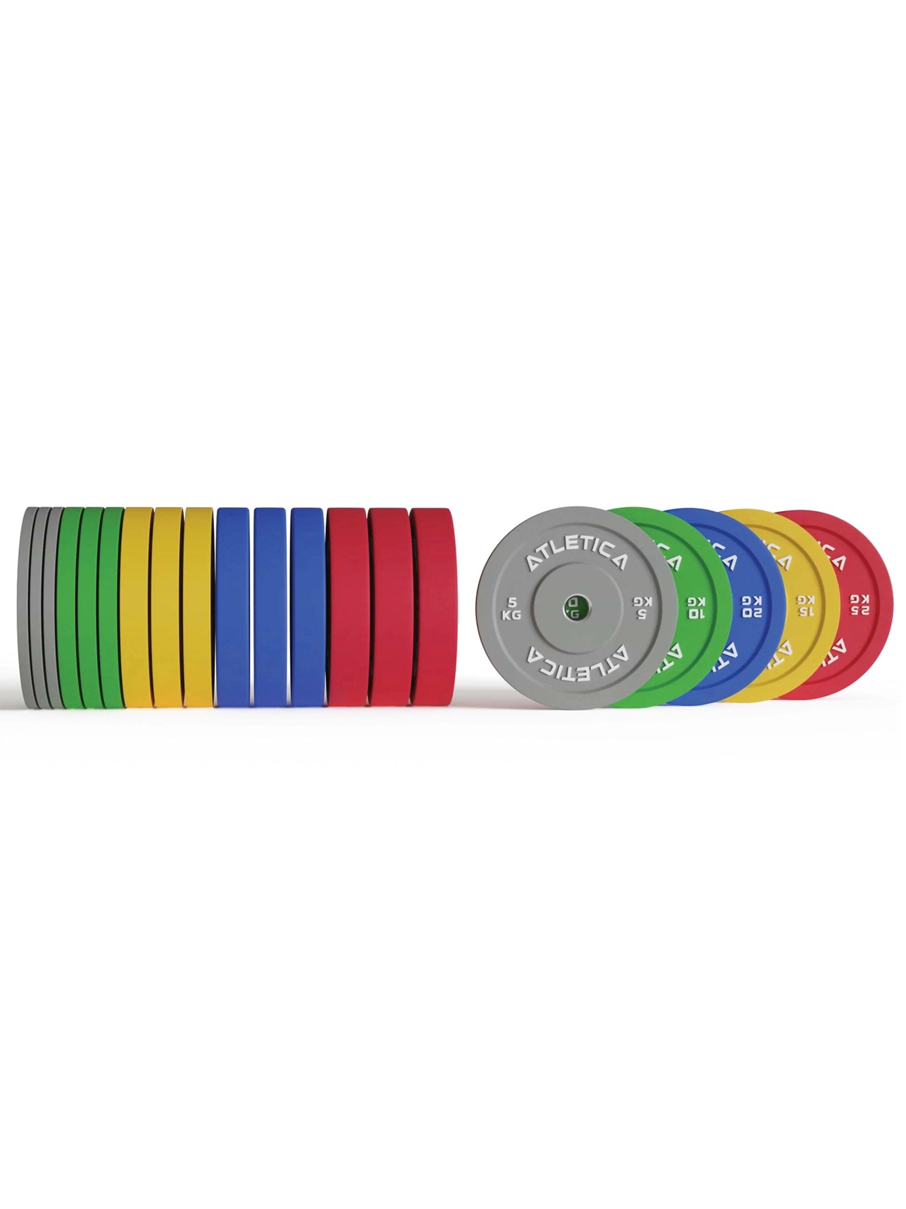 Trainingsscheiben Color Bumper Plates 300 kg bestehend aus 4x 5 kg ∣ 4x 10 kg ∣ 4x 15 kg ∣ 4x 20 kg ∣ 4x 25 kg