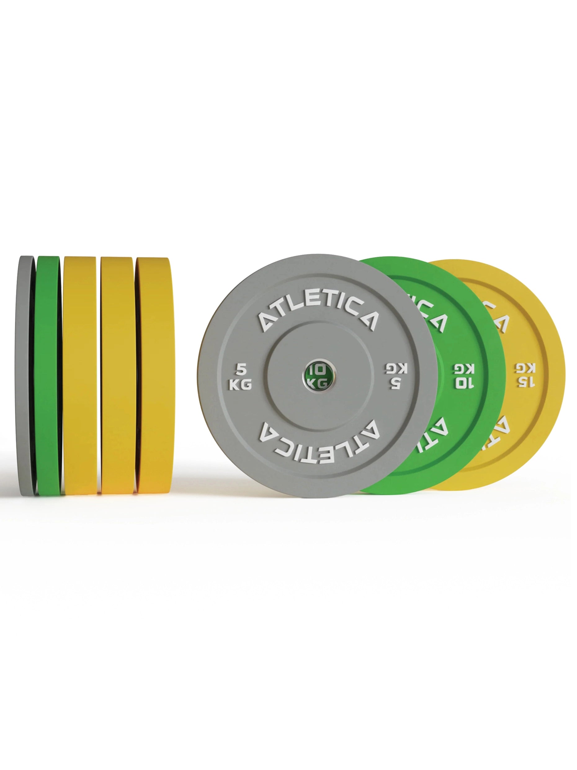 Color Bumper Plates Set: 90 kg Hantelscheiben bestehend aus 2x 5 kg ∣ 2x 10 kg ∣ 4x 15 kg | 50 mm