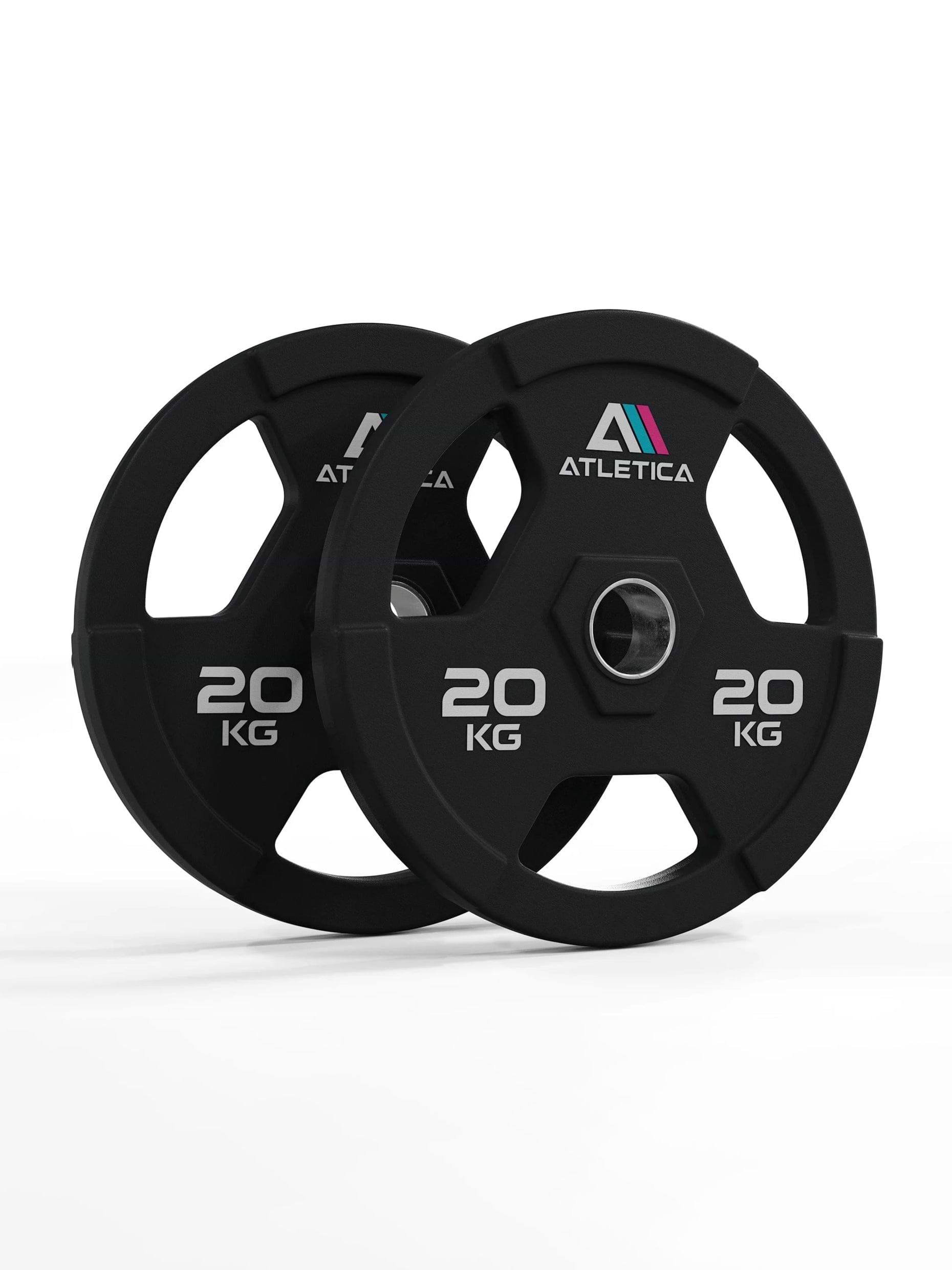 Gewichte: Gripper Plates | Paar | 50 mmPolyurethan-Ummantelung 〡 langlebig 〡 Gewichtstoleranz 1 % 〡 Edelstahlring