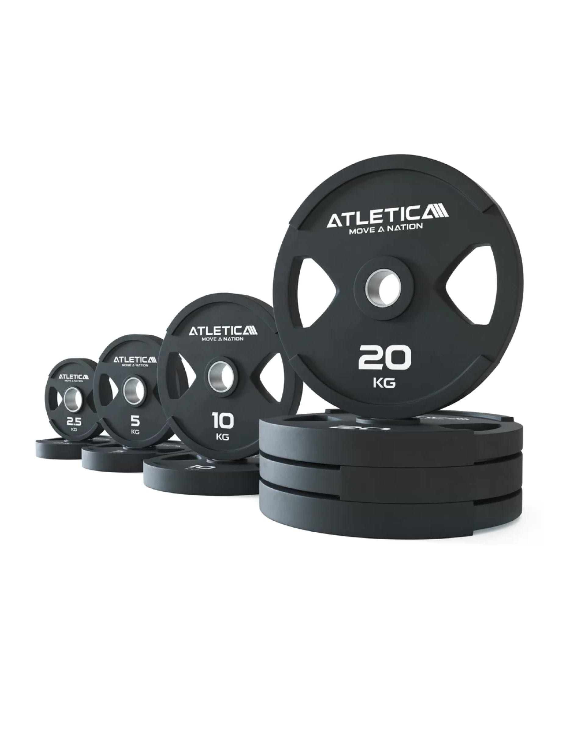 Gewichte Set 115 kg Set Dual-Gripper Plates in 2x2.5kg | 2x5kg | 2x10kg | 4x20kg | Schadstoffrei mit TÜV REACH Zertifikat